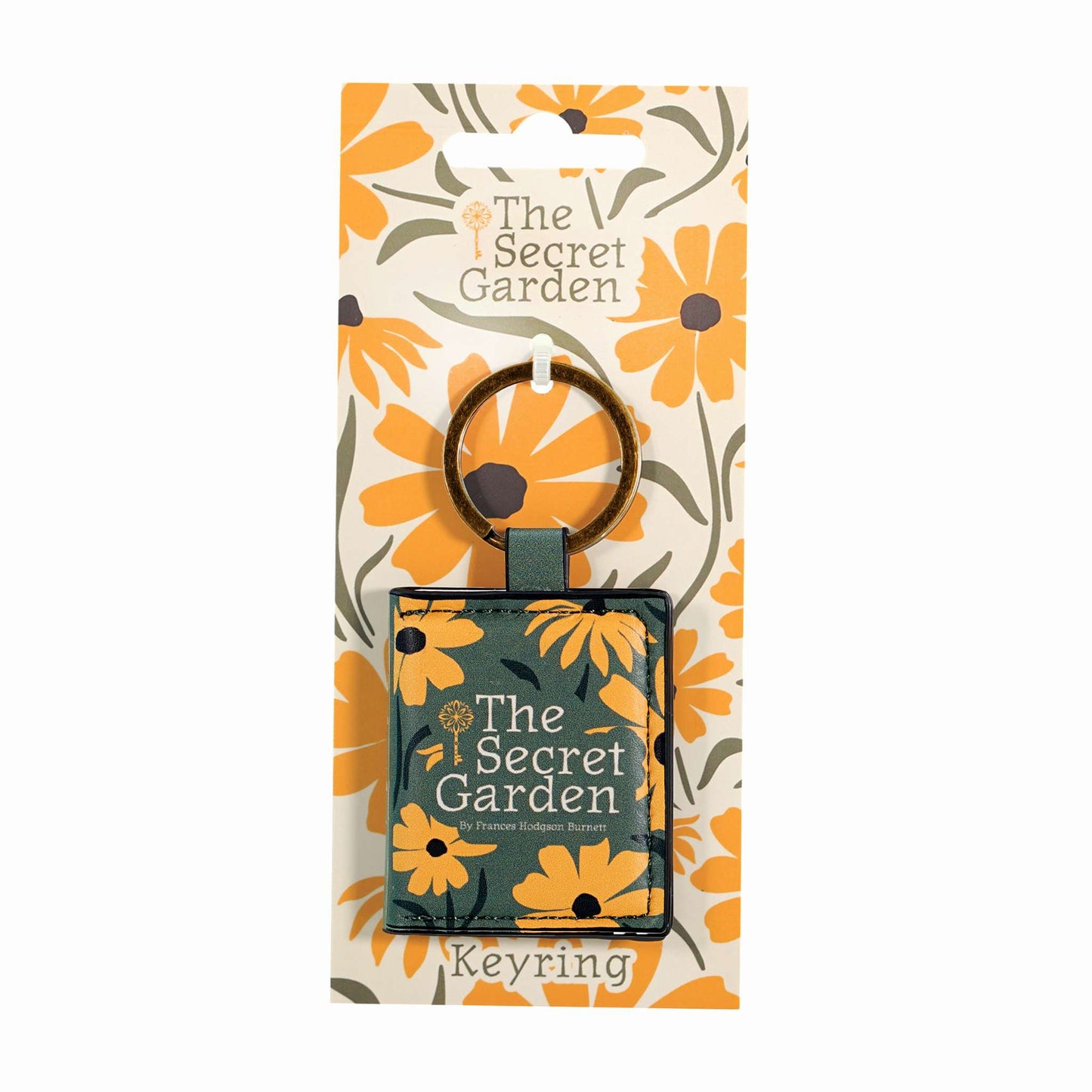 Secret Garden Book-Shaped Keychain – Floral Gift