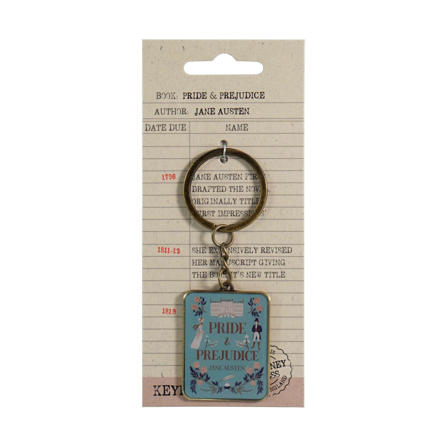 Jane Austen Pride and Prejudice Keyring Metal