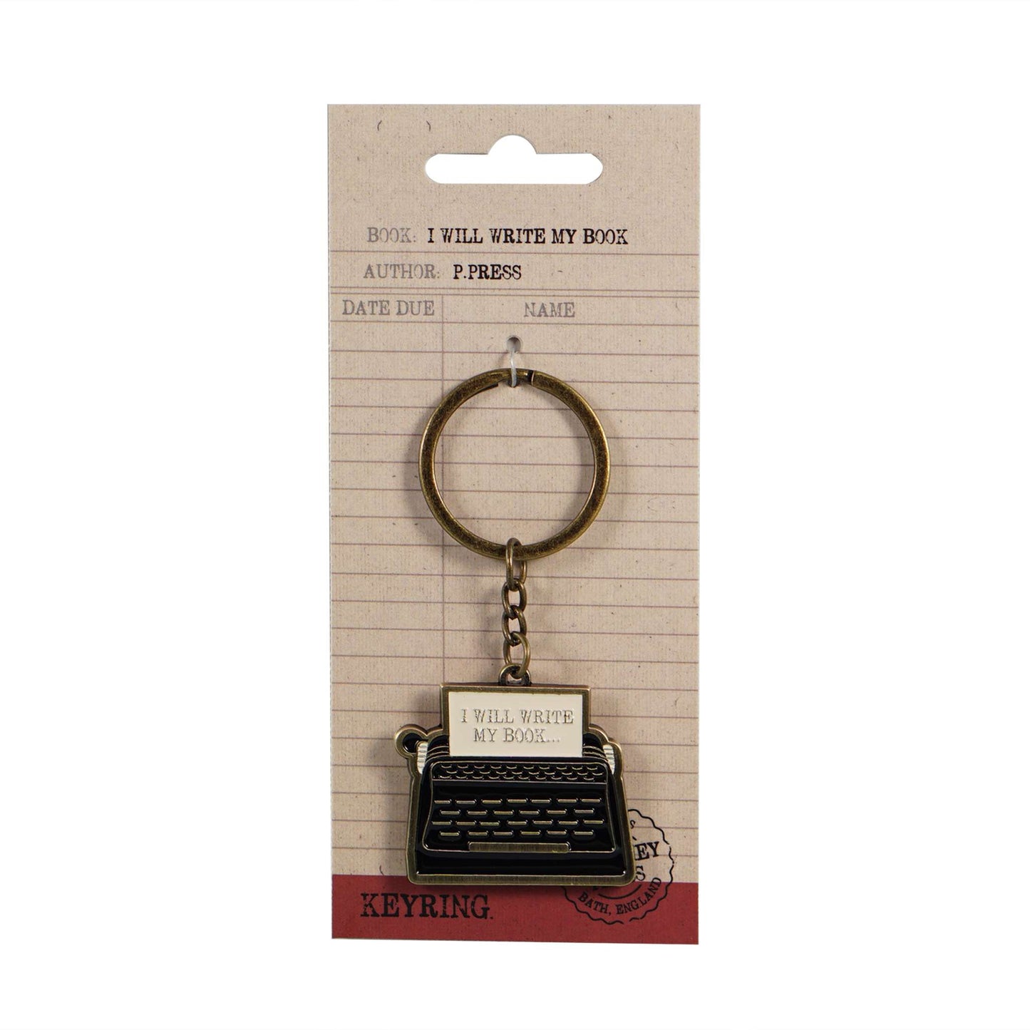 Metal Keyring – I Will Write My Book