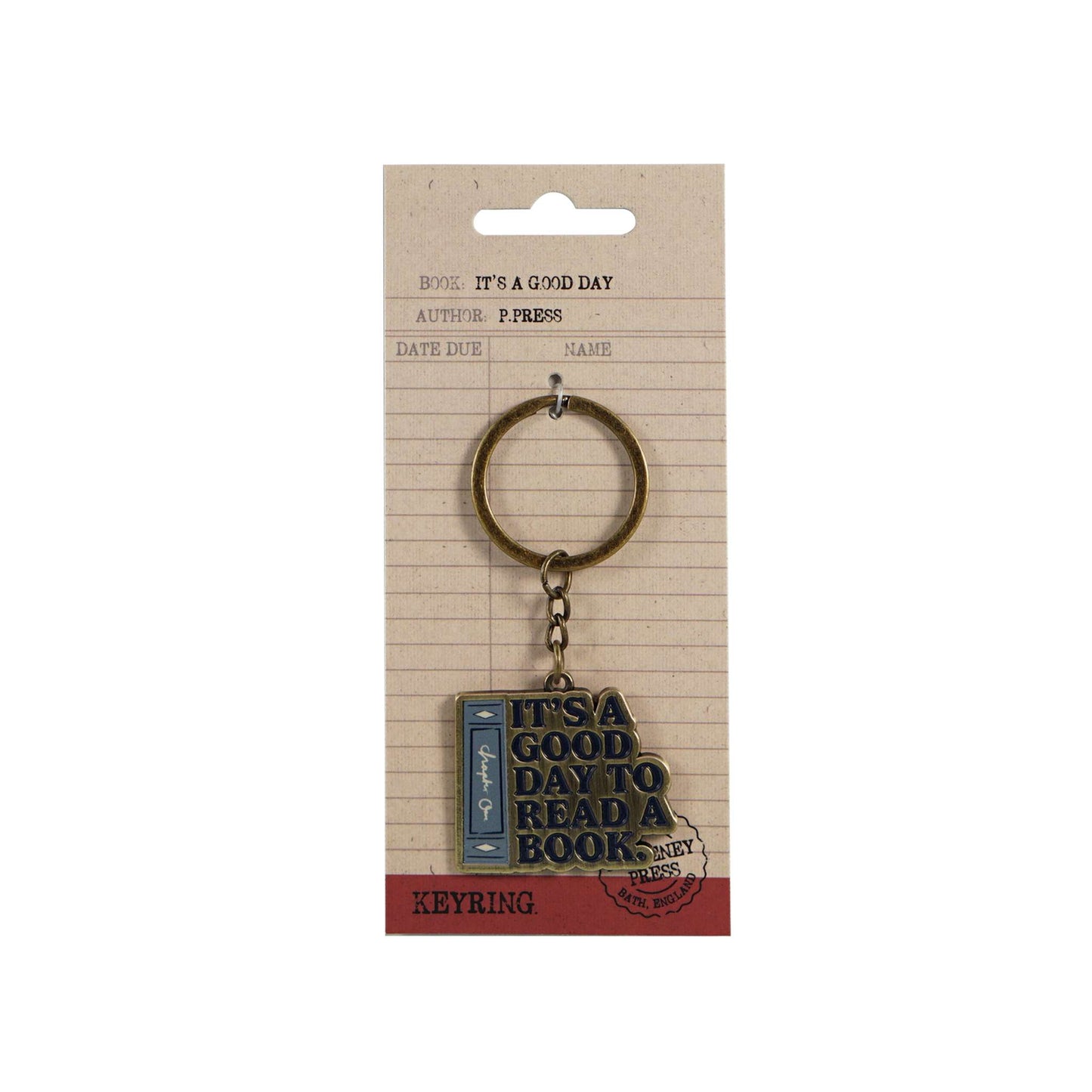 Metal Keyring – It’s a Good Day to Read a Book