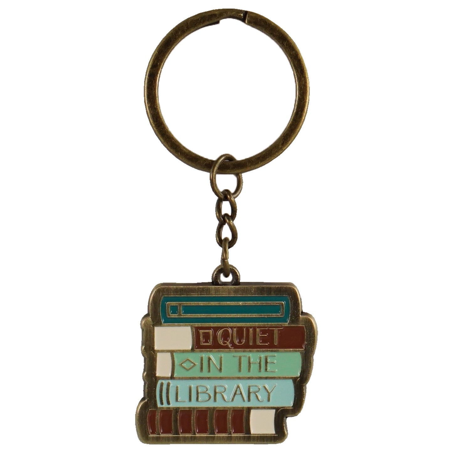 Metal Keyring – Quiet in the Library