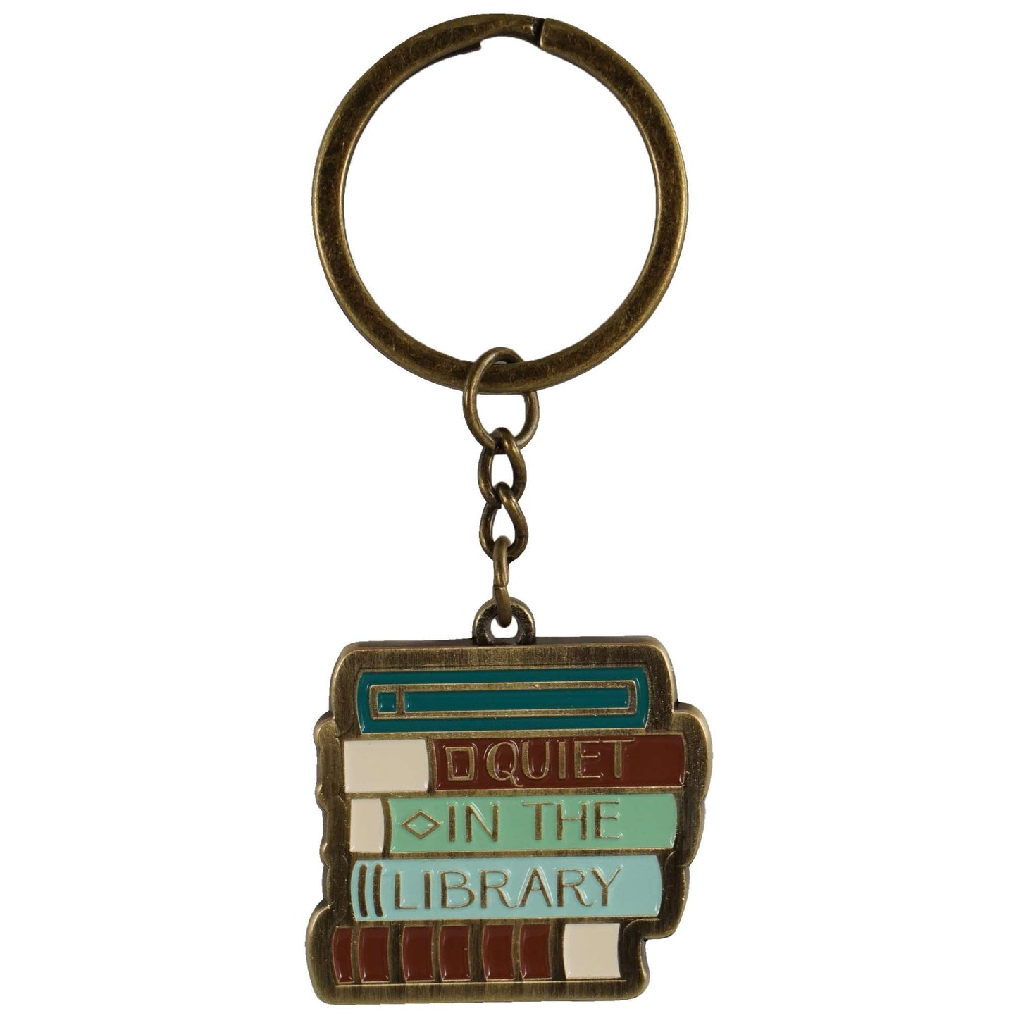 Metal Keyring – Quiet in the Library