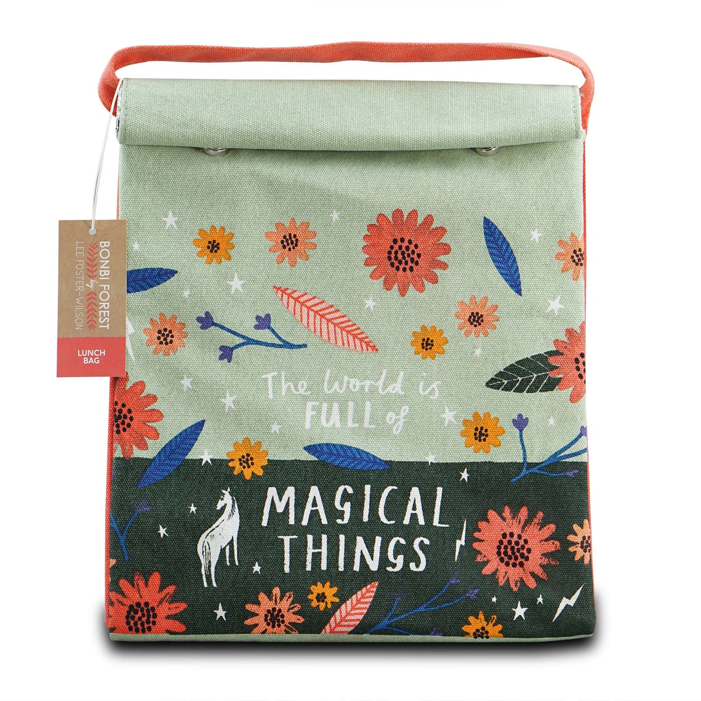 Insulated Lunch Picnic Bag Floral Pattern Magical Things