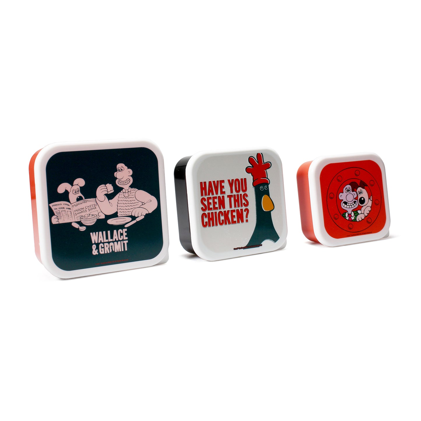 Wallace & Gromit Set of 3 Snack Boxes