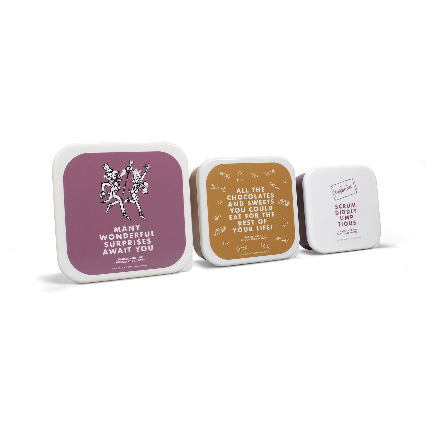 Snack Container Lunch Boxes Roald Dahl Charlie Chocolate