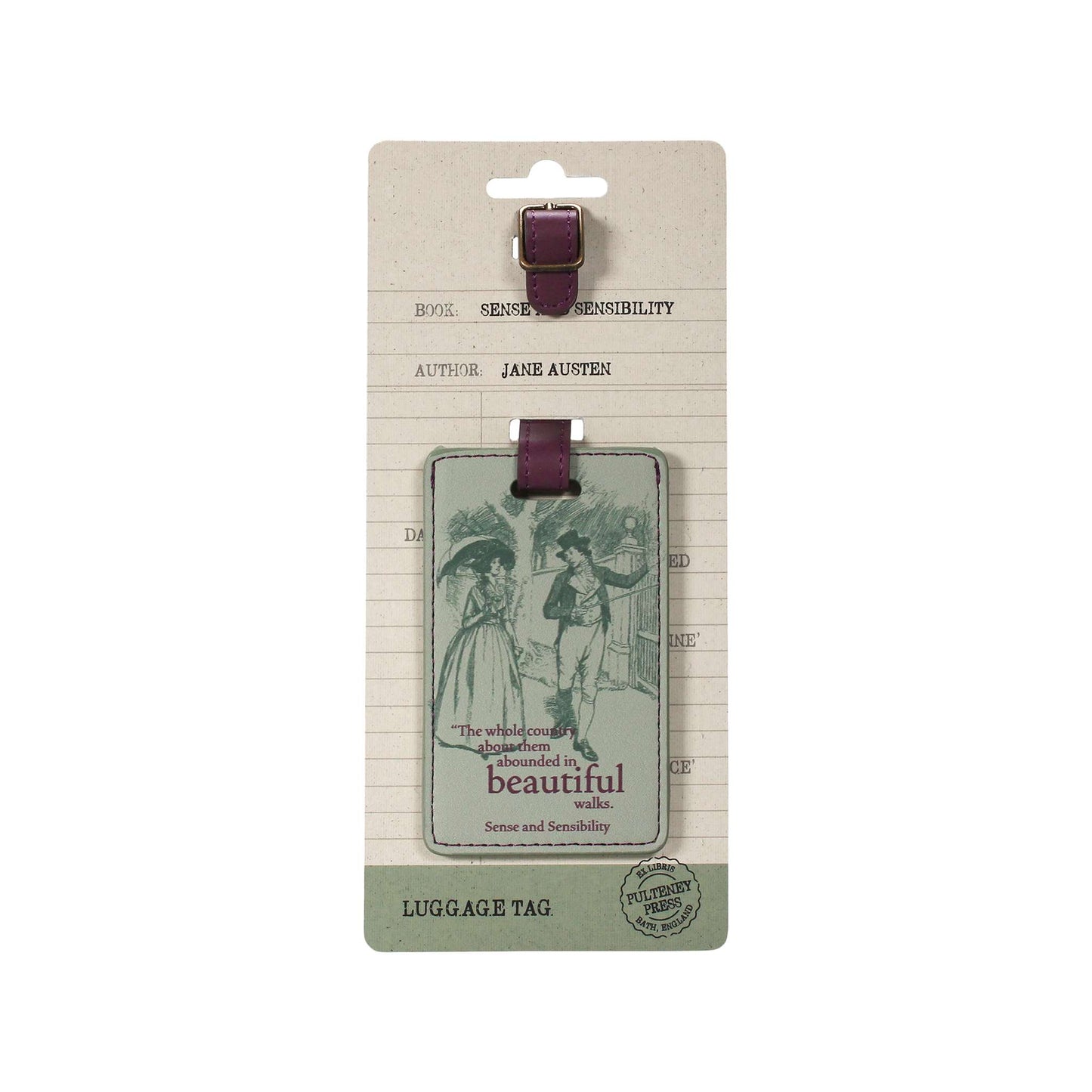 Jane Austen Luggage Tag – Sense & Sensibility