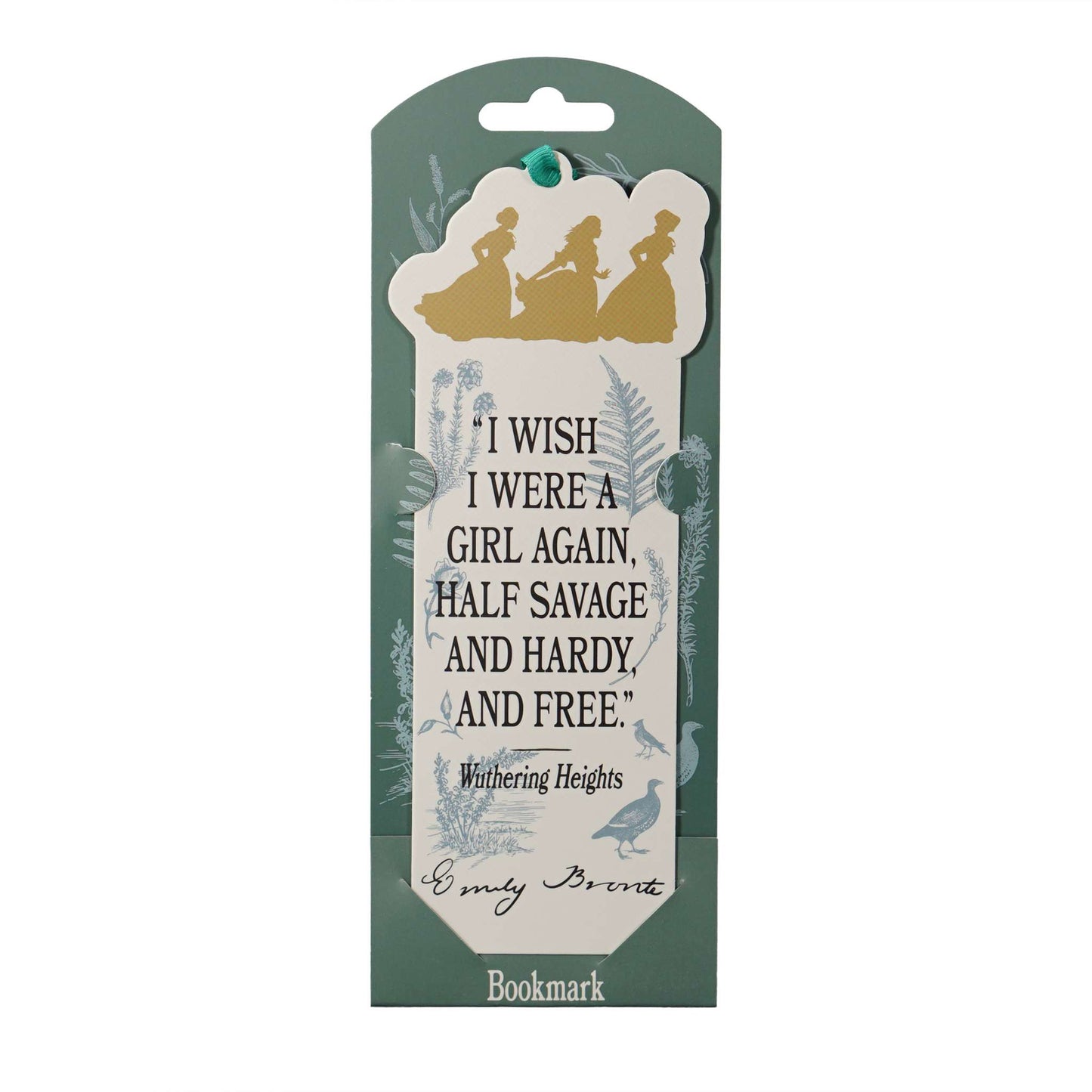 Bronte Sisters Wuthering Heights Shaped Paper Bookmark