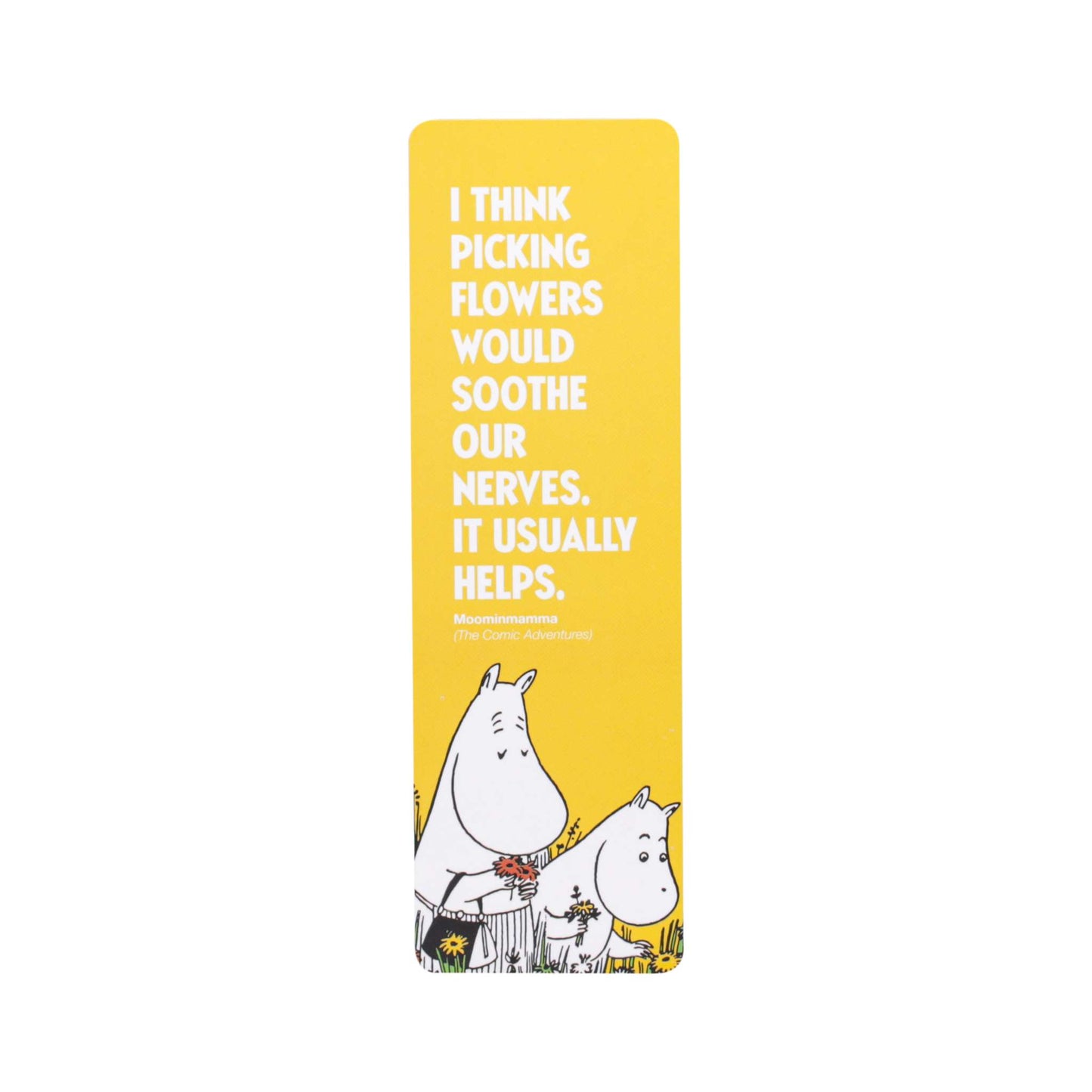 Moomin Paper Bookmark – Yellow Picking Flowers