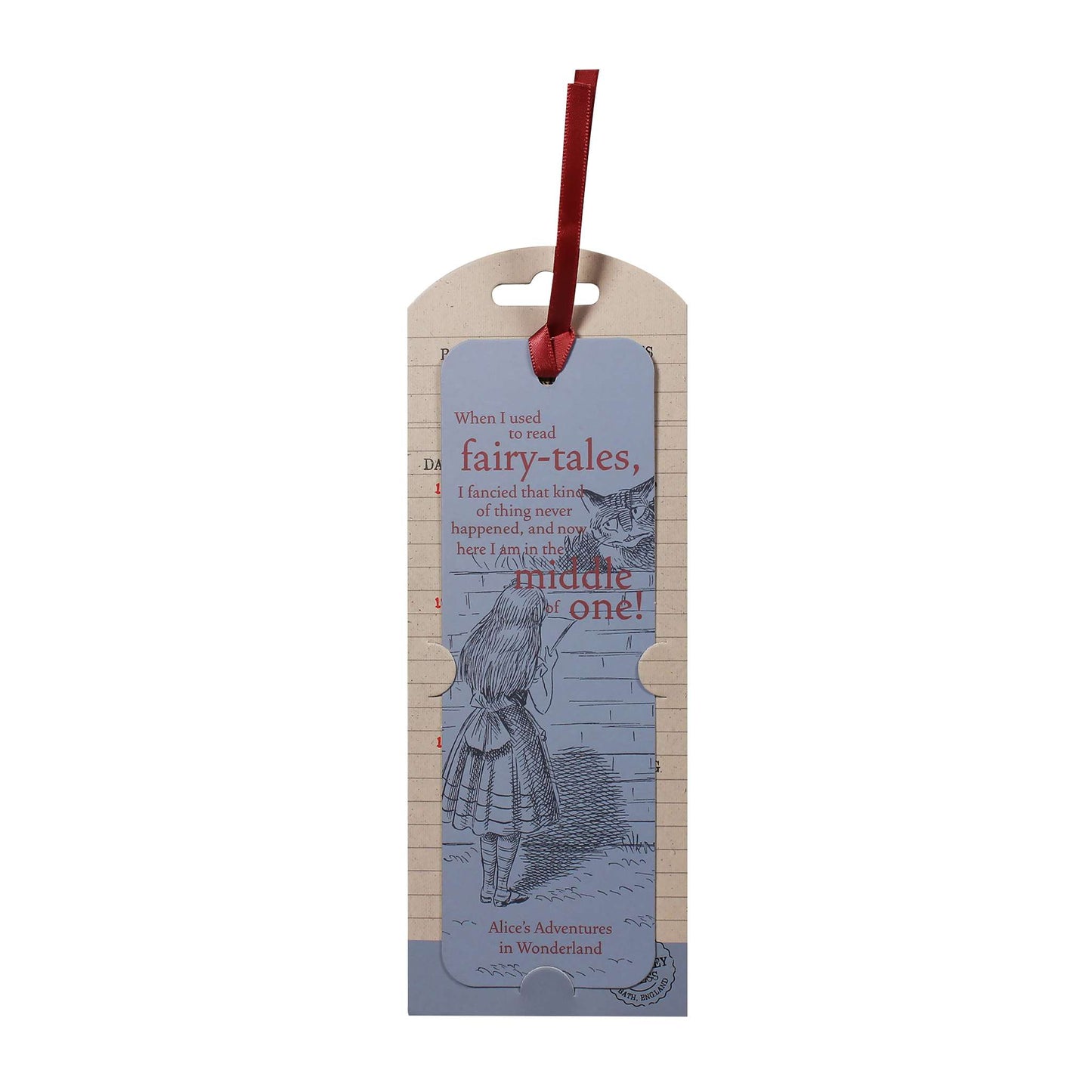 Alice in Wonderland Paper Bookmark