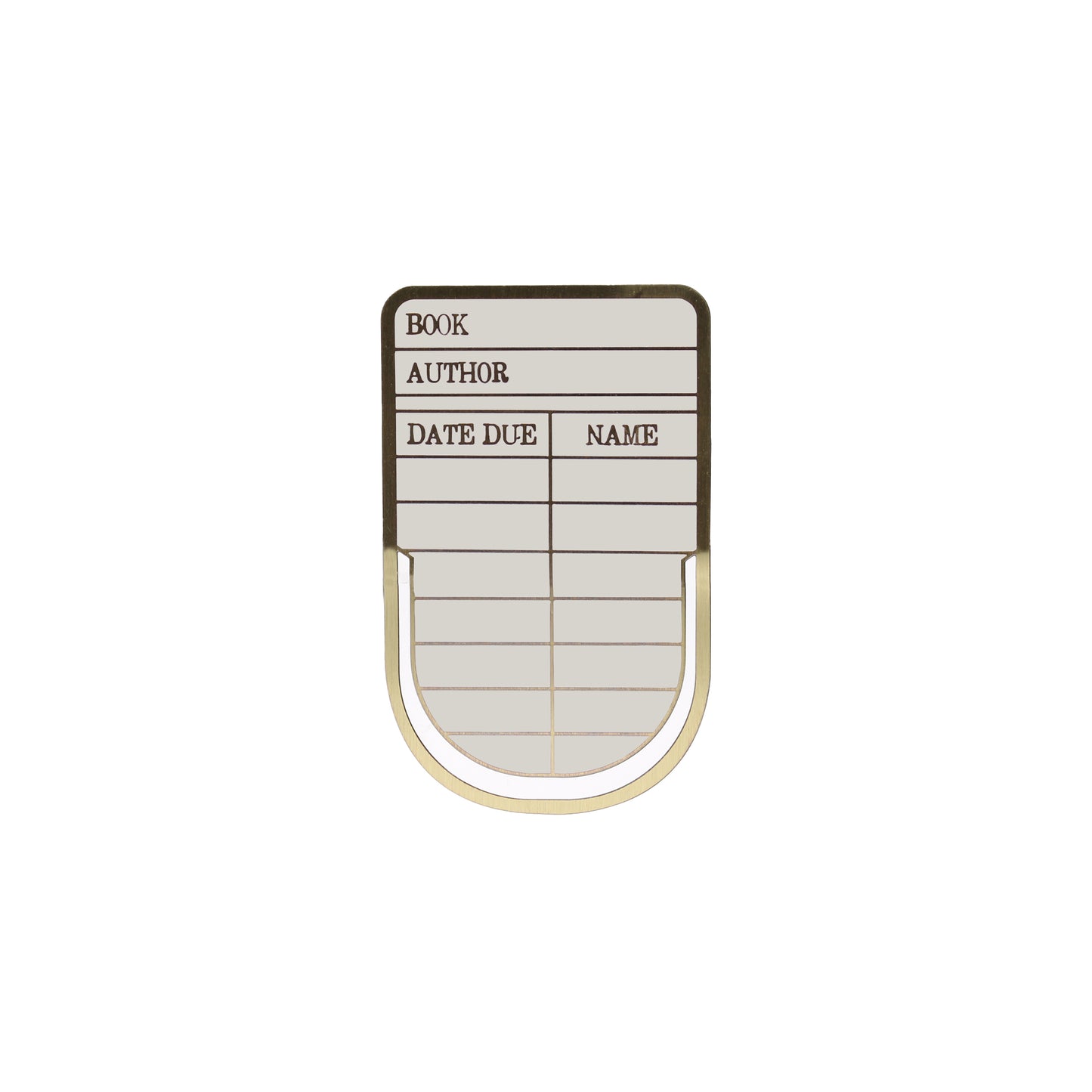 Metal Bookmark – Library Card