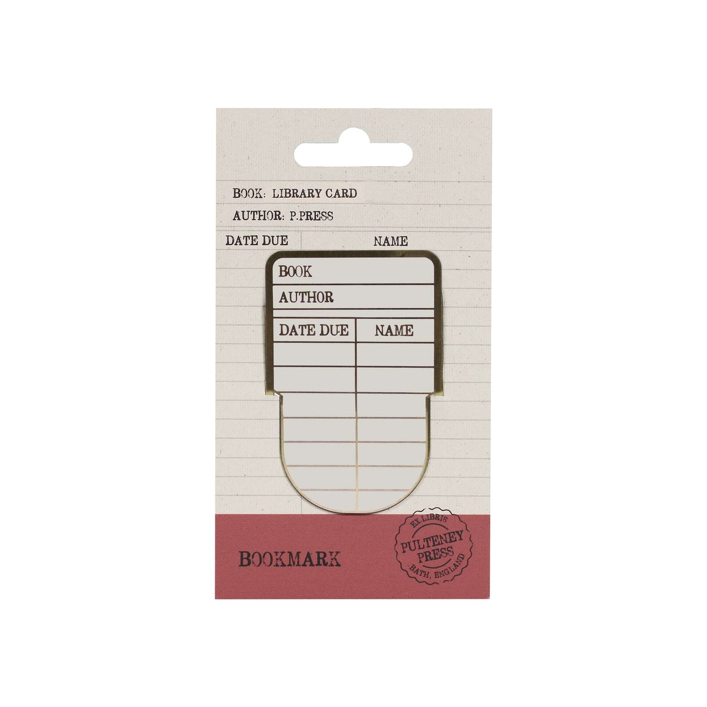 Metal Bookmark – Library Card