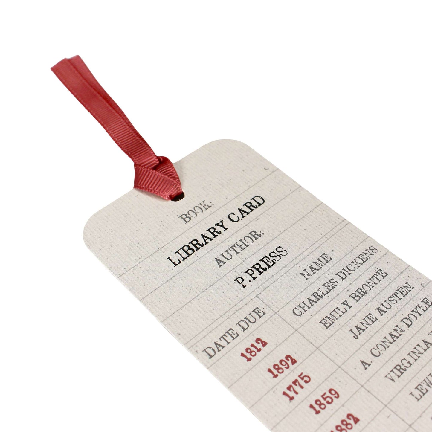 Paper Bookmark – Library Card