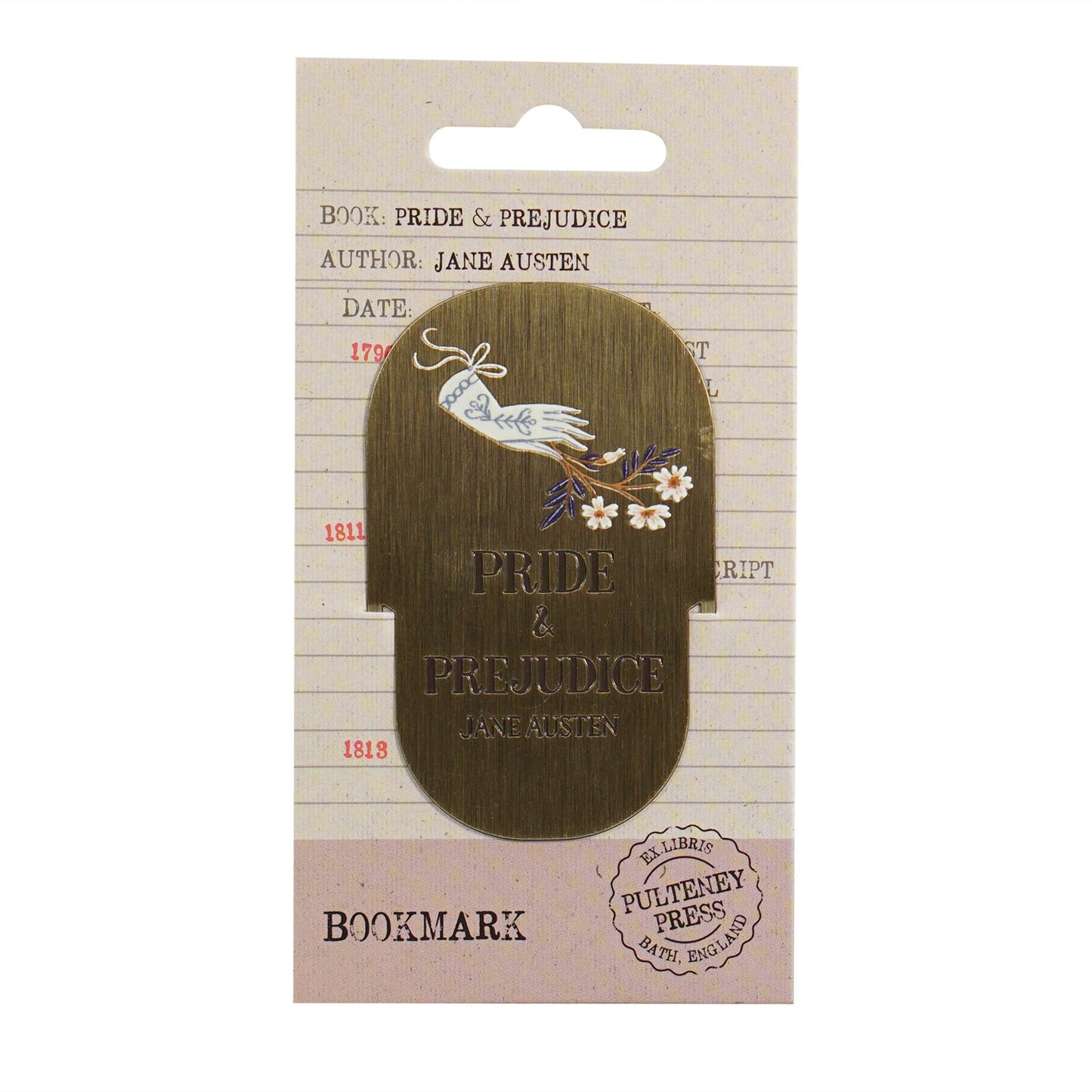 Jane Austen Pride and Prejudice Metal Bookmark