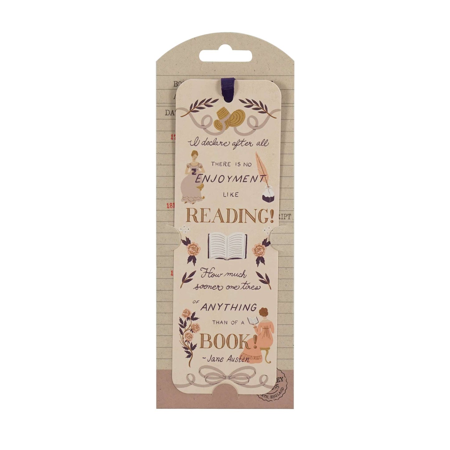Jane Austen Pride and Prejudice Paper Bookmark