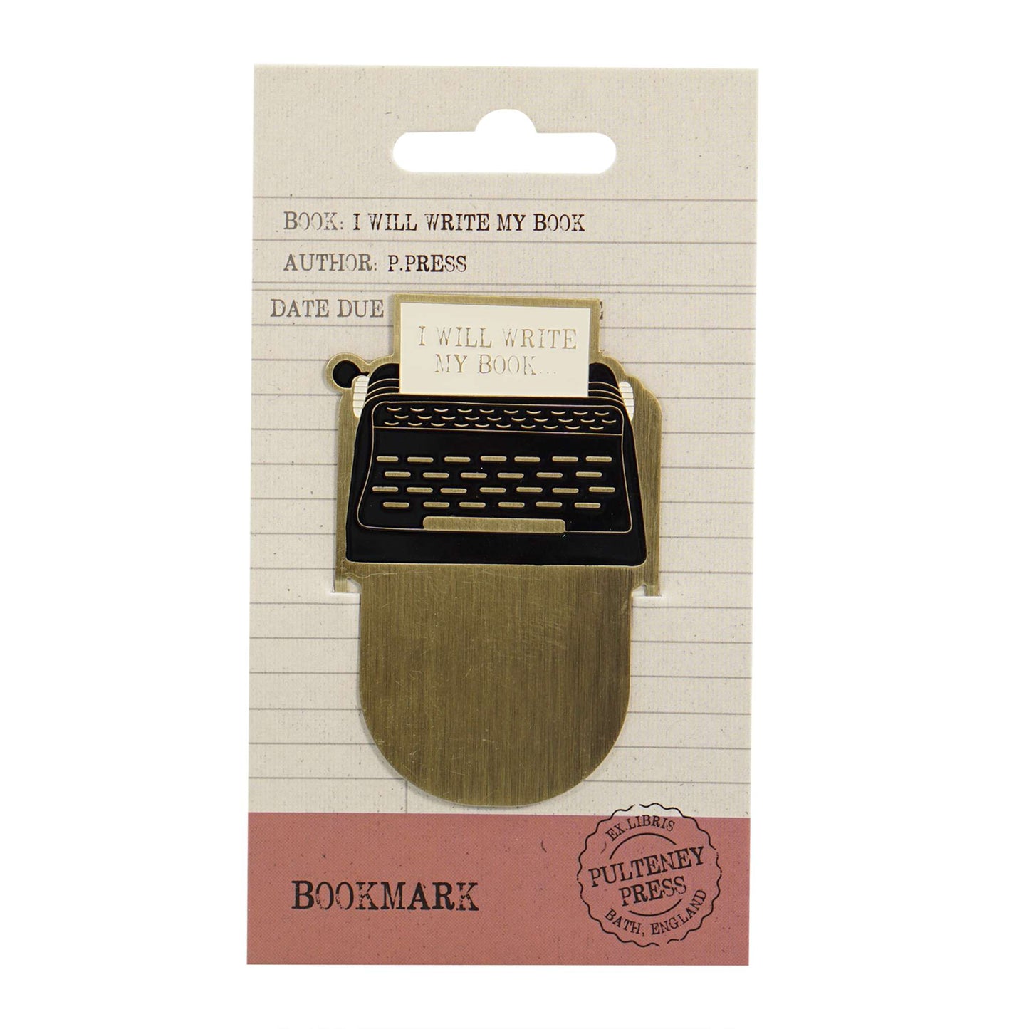 Metal Bookmark – I Will Write My Book