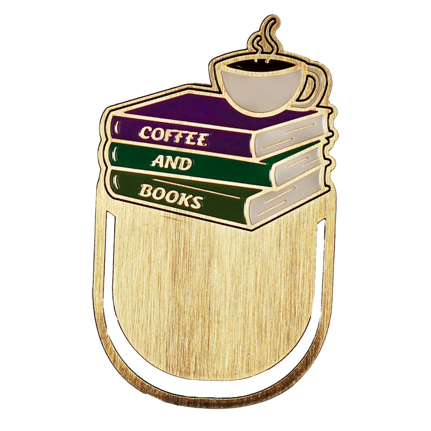 Metal Bookmark – Coffee and Books