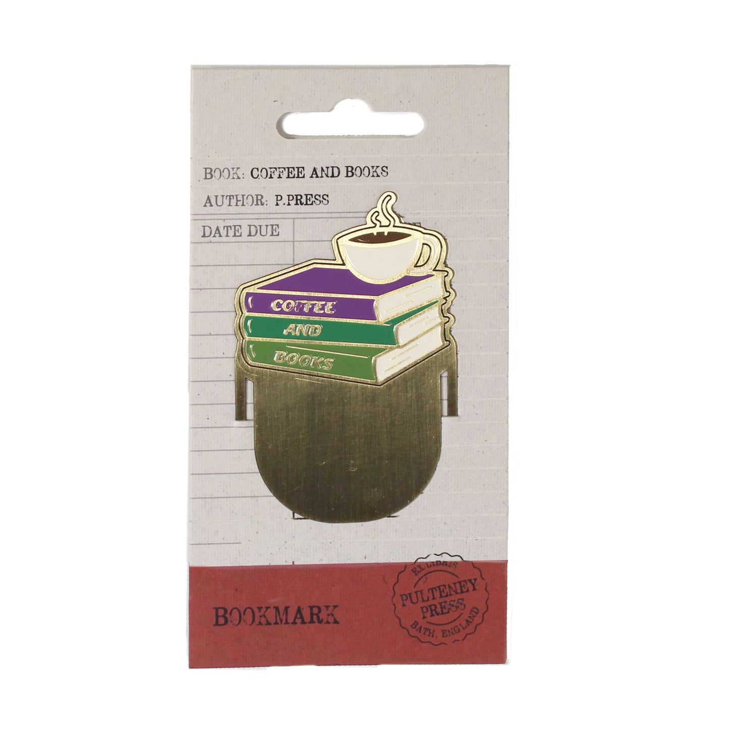Metal Bookmark – Coffee and Books