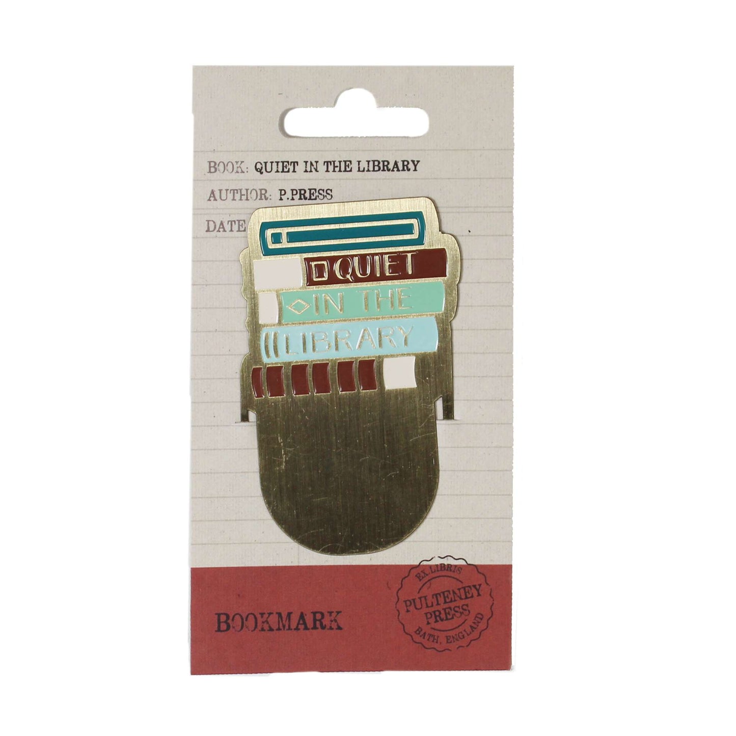 Metal Bookmark – Quiet in the Library