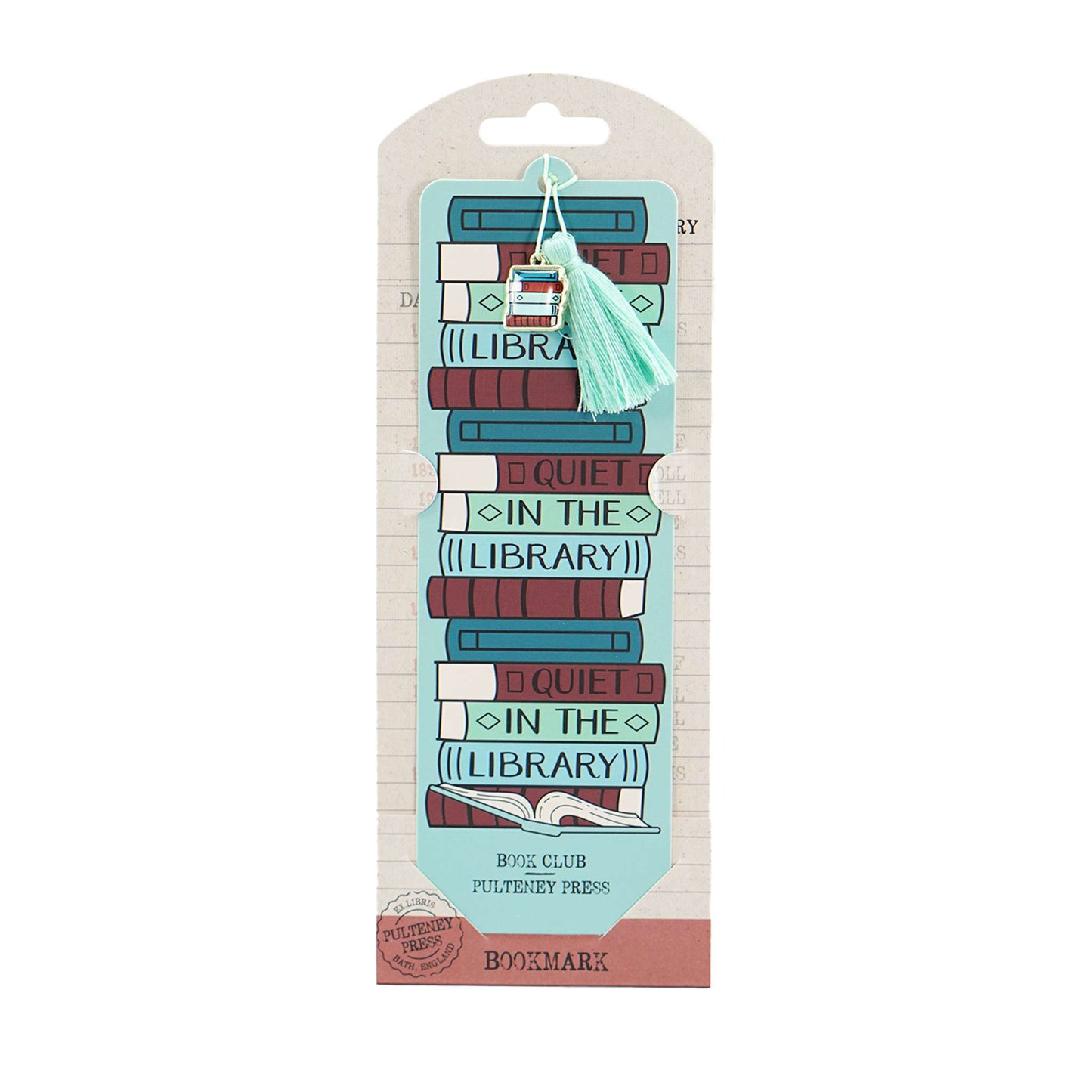 Bookmark with tassel – Quiet In The Library