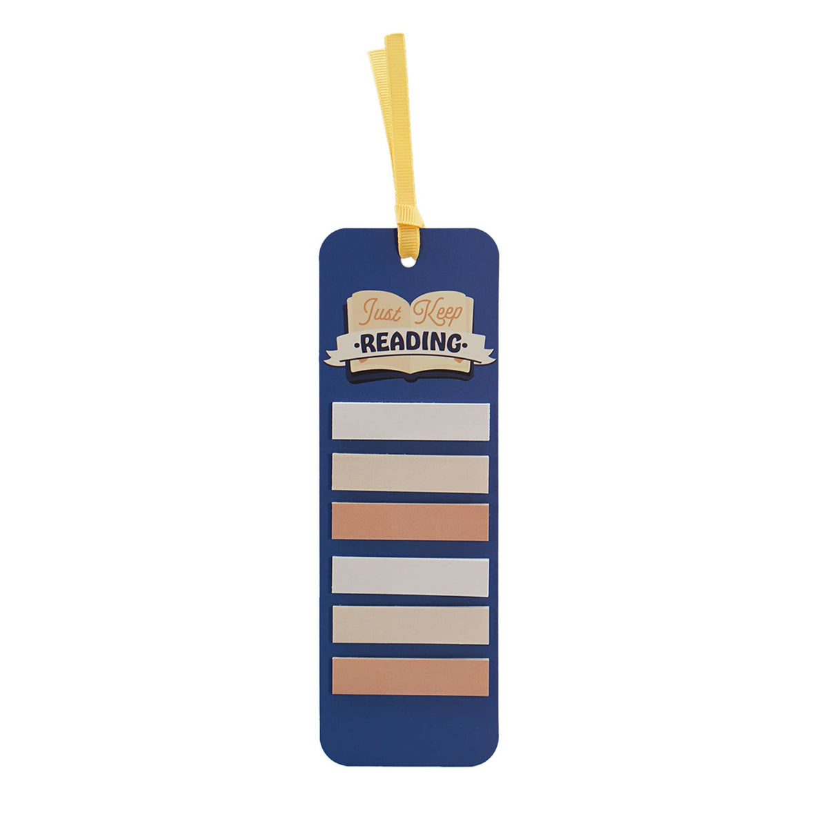 Bookmark with sticky tabs– Just Keep Reading – www.halfmoonbaybydesign.com