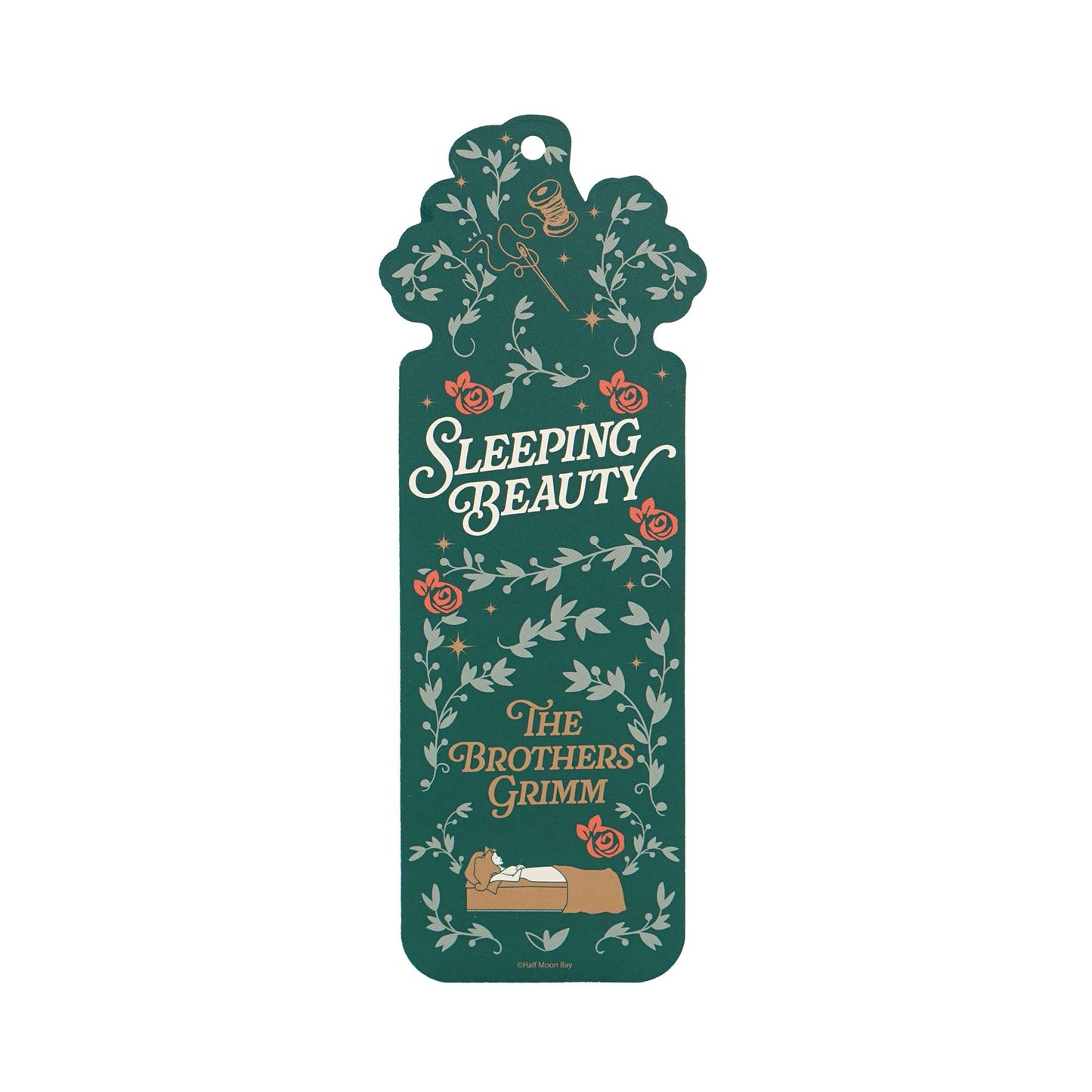 Shaped Bookmark (Gold Foil) Charm & Tassel - Sleeping Beauty