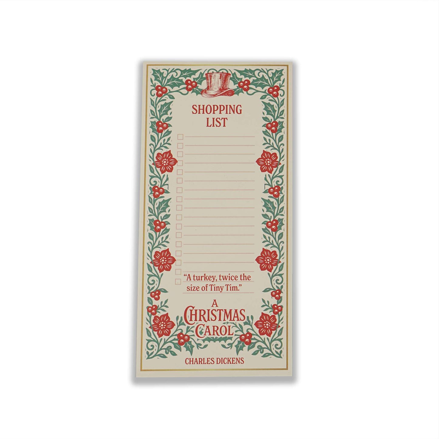 Charles Dickens A Christmas Carol Memo Pad