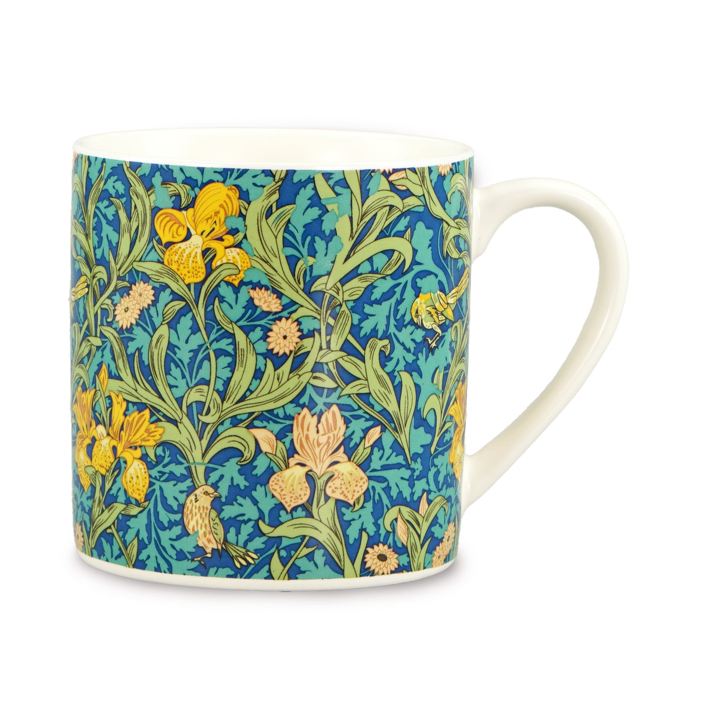Vintage Iris Floral Mug – 10.5 oz