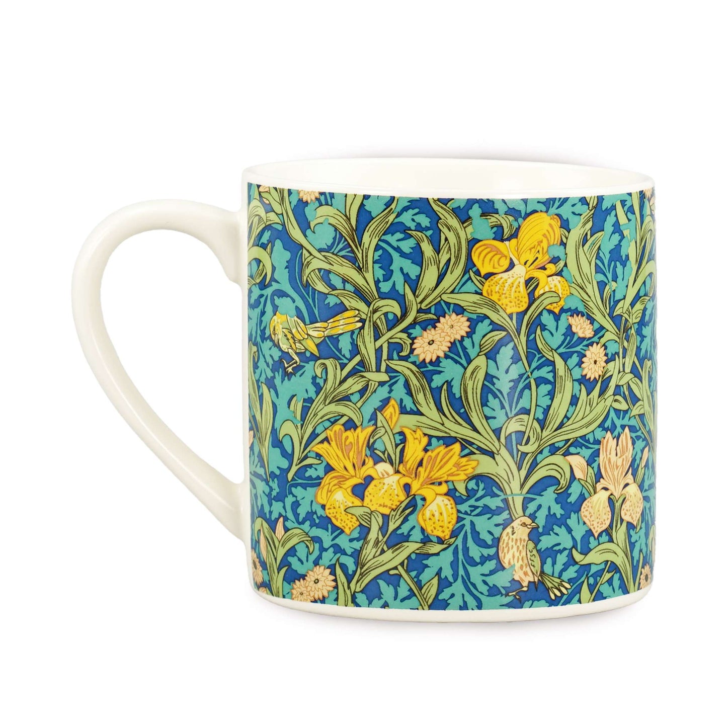 Vintage Iris Floral Mug – 10.5 oz