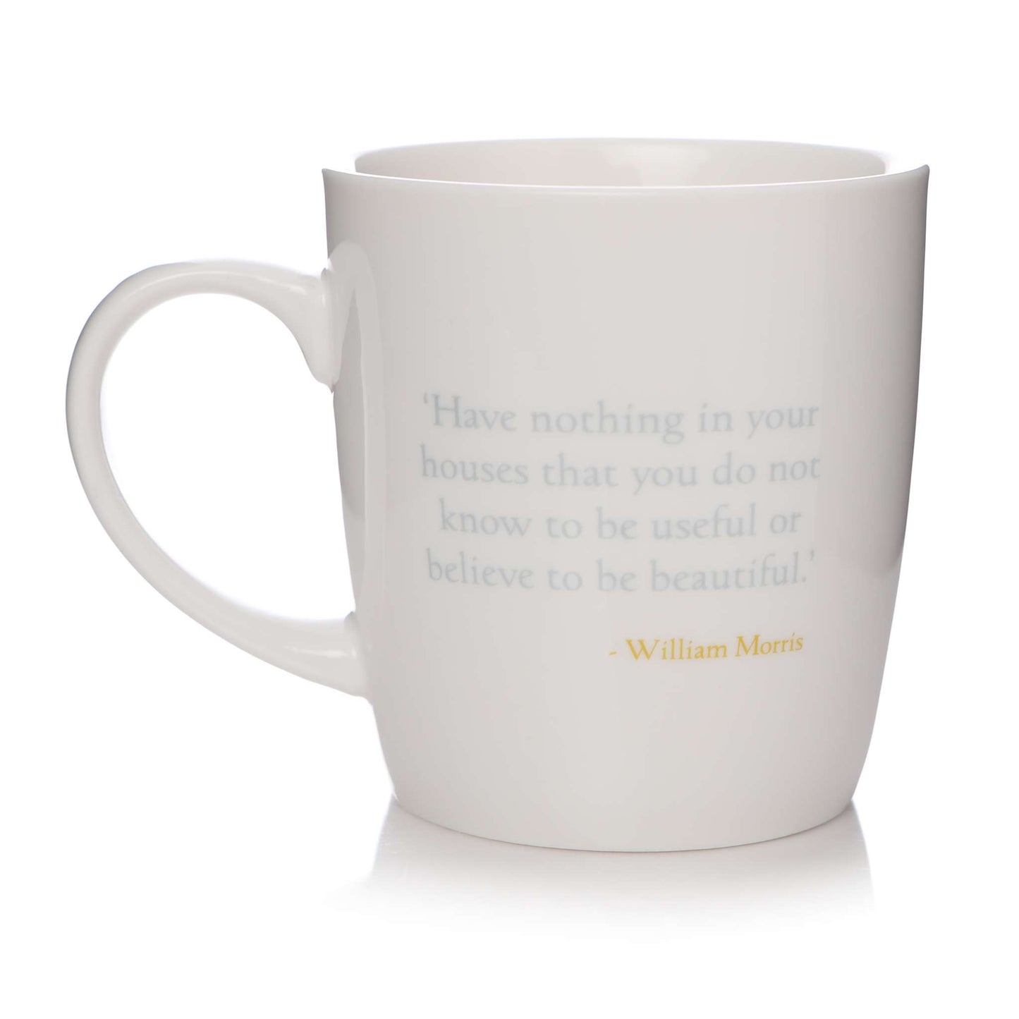 William Morris Mug – Strawberry Thief Quote Houses