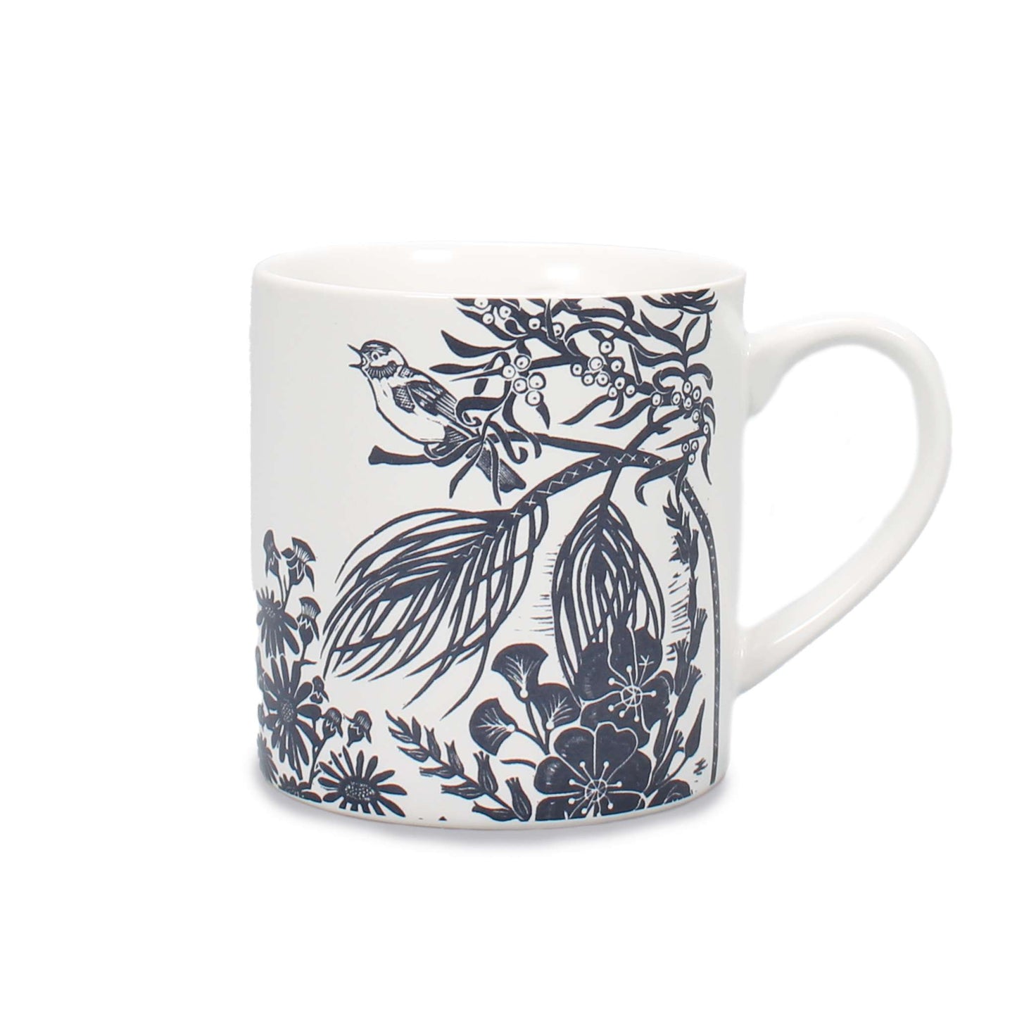Ceramic Mug Woodland Navy Bird