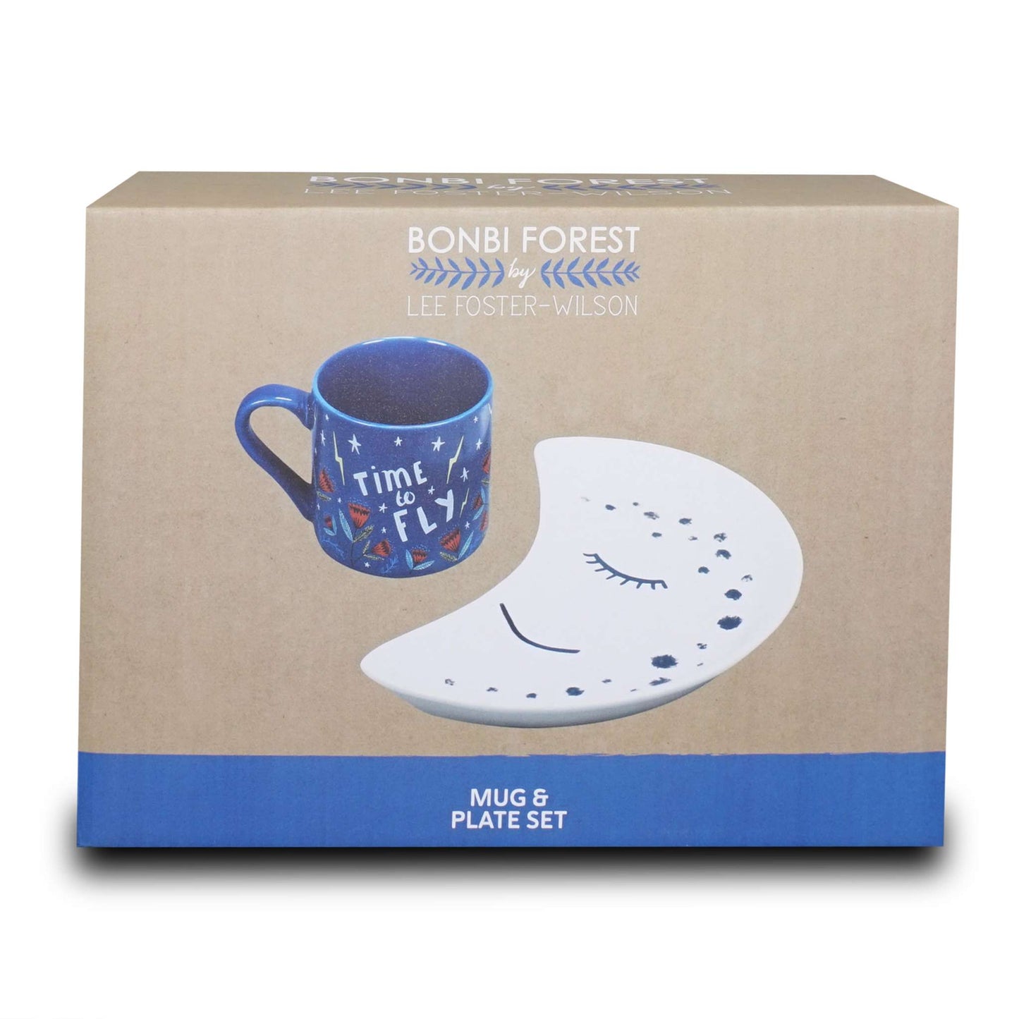 Ceramic Mug and Plate Set Moon Unicorn Magical