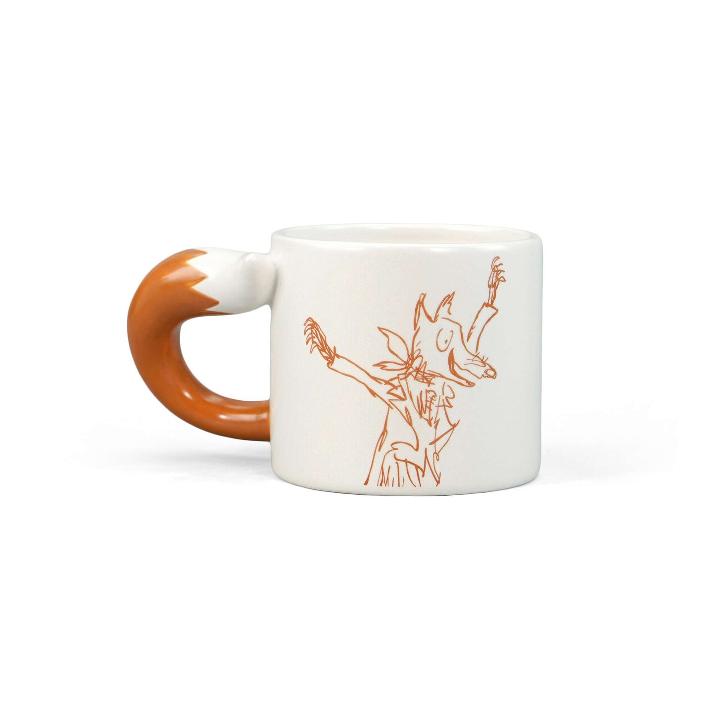 Ceramic Fox Tail Shaped Mug Roald Dahl Fanastic Mr Fox