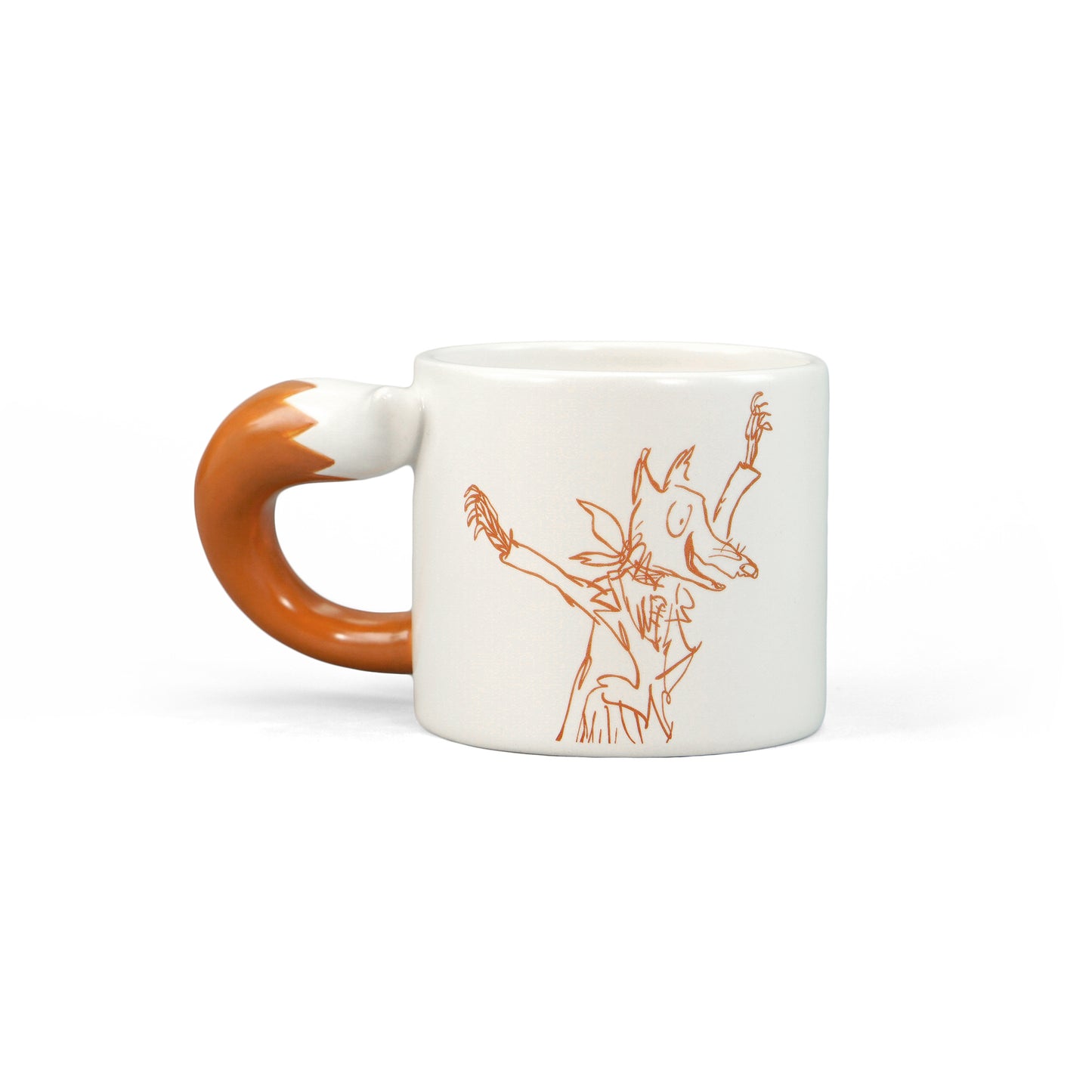 Ceramic Fox Tail Shaped Mug Roald Dahl Fanastic Mr Fox