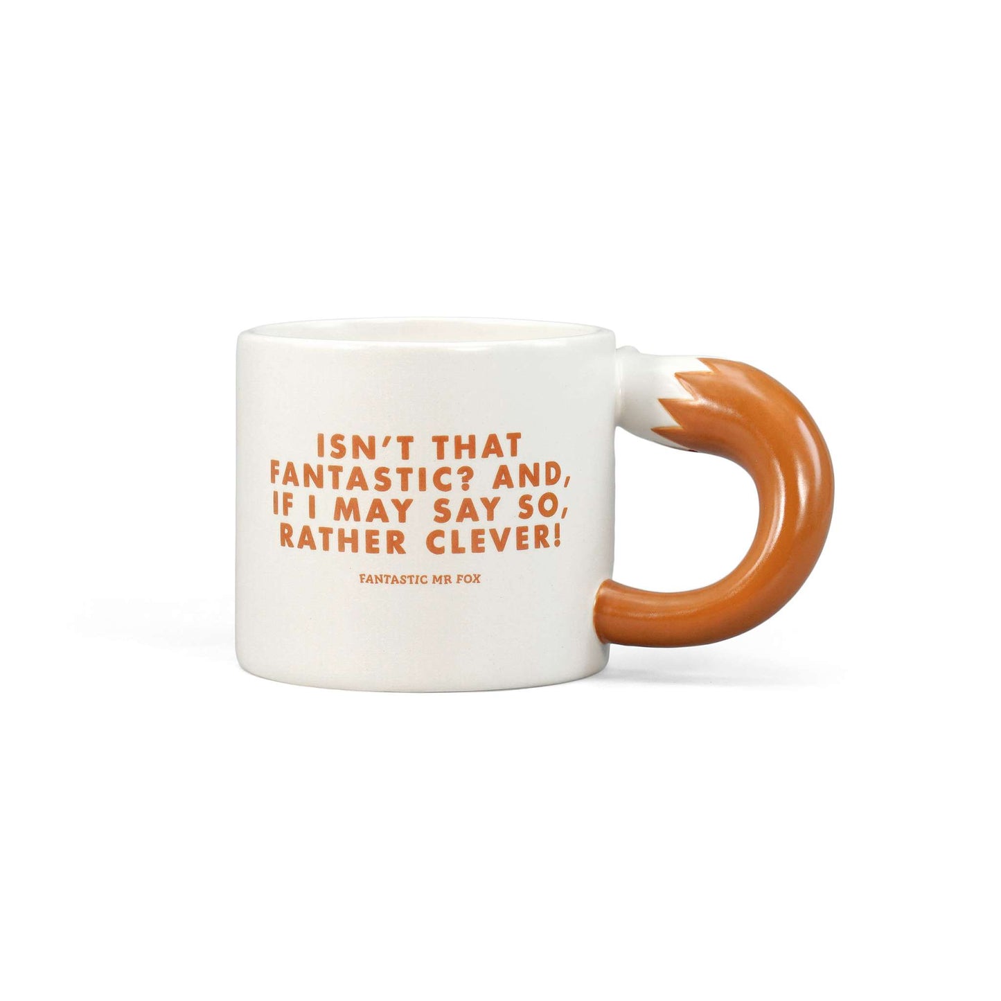 Ceramic Fox Tail Shaped Mug Roald Dahl Fanastic Mr Fox