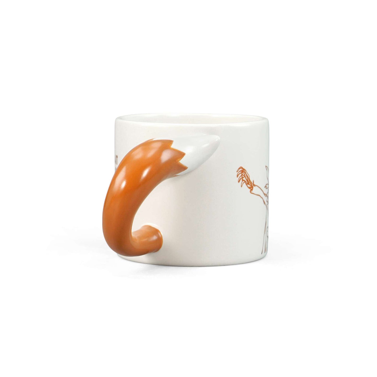 Ceramic Fox Tail Shaped Mug Roald Dahl Fanastic Mr Fox