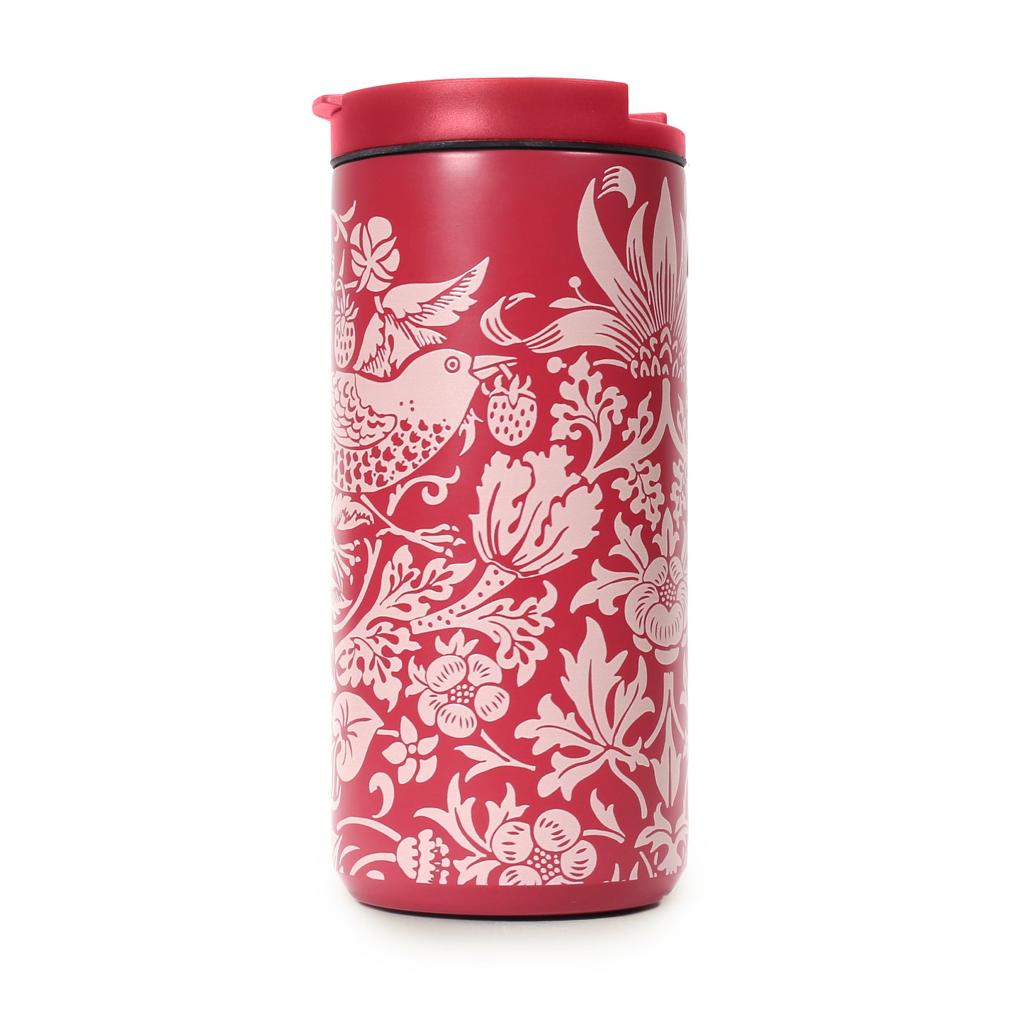 William Morris Travel Tumbler – Strawberry Thief Raspberry
