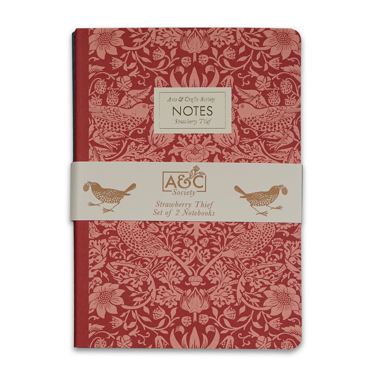 William Morris Notebook Set of 2 – Raspberry & Sage