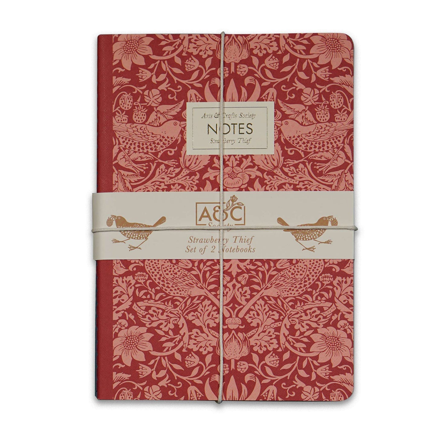 William Morris Notebook Set of 2 – Raspberry & Sage