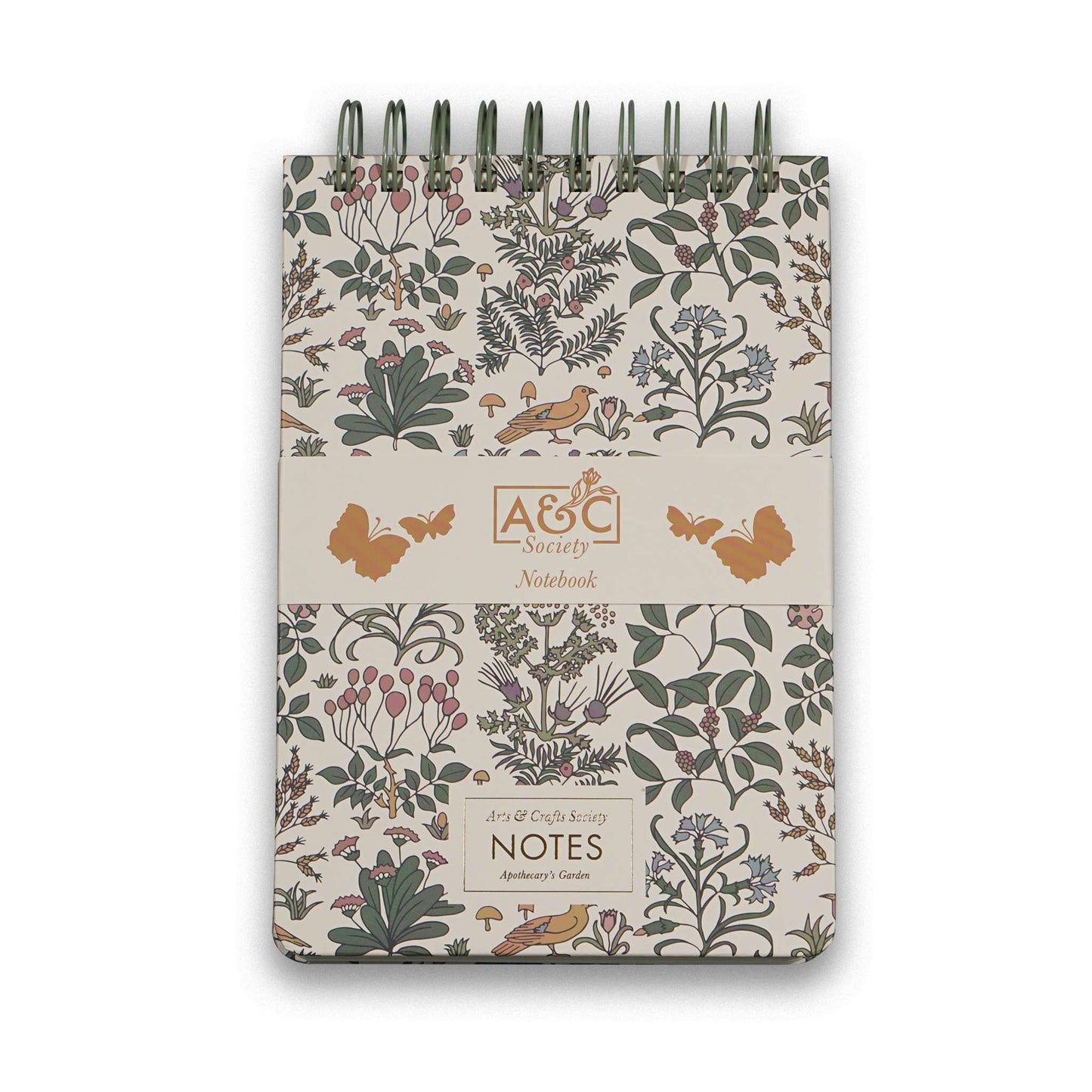 Vintage Botanical Spiral Notebook - Floral Garden