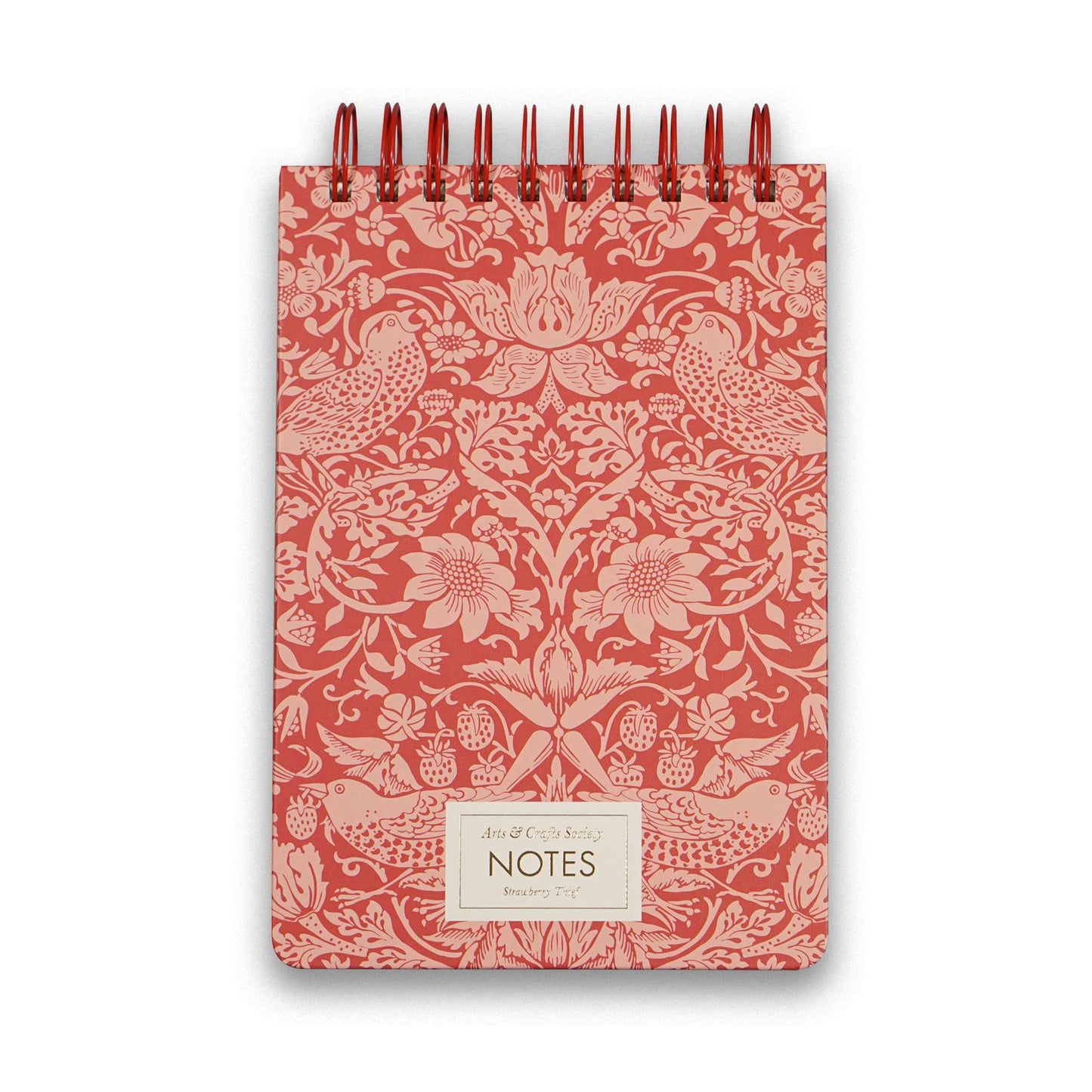 William Morris Oversized Spiral Notebook – Raspberry