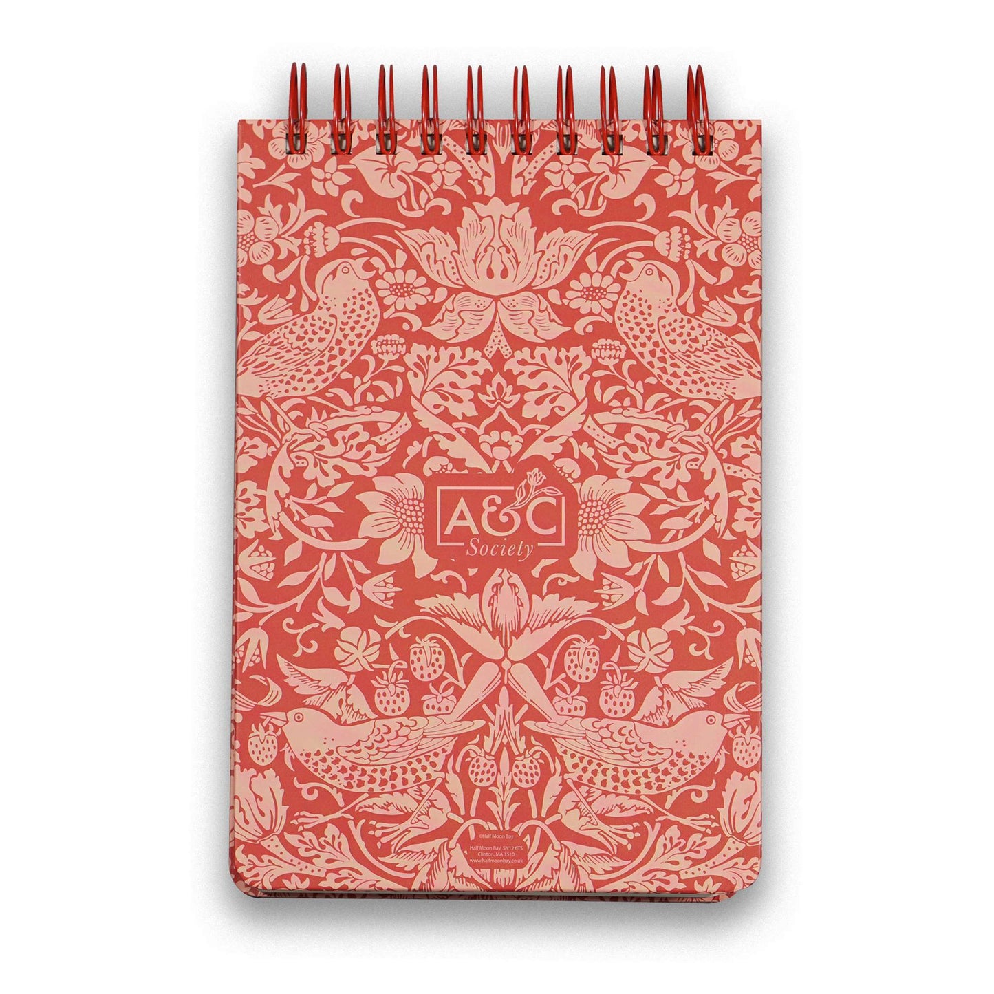 William Morris Oversized Spiral Notebook – Raspberry