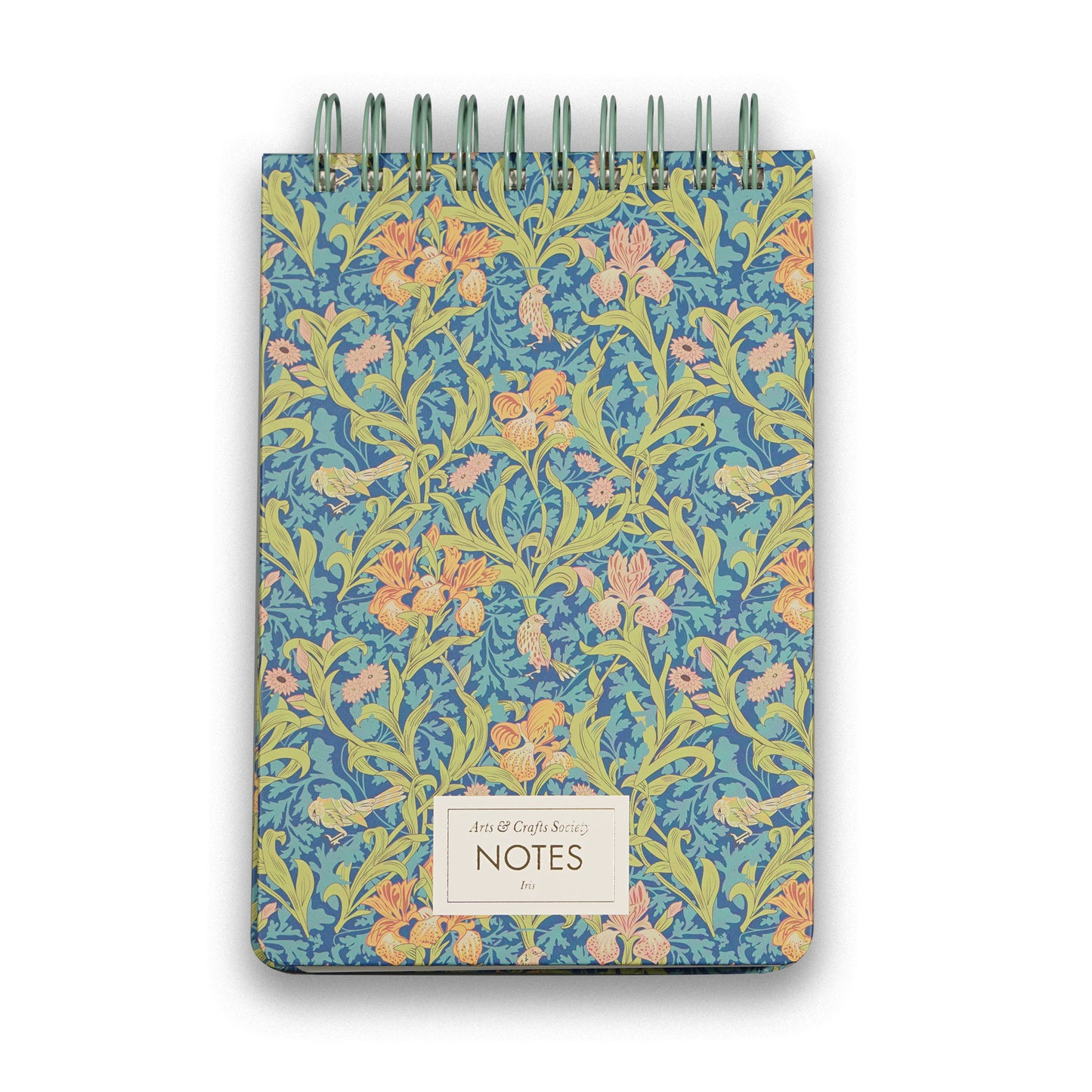 Vintage Iris  Floral Oversized Spiral Notebook