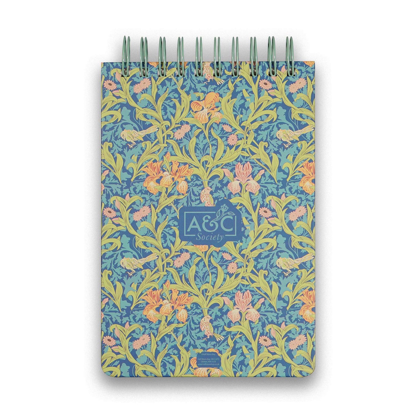 Vintage Iris  Floral Oversized Spiral Notebook