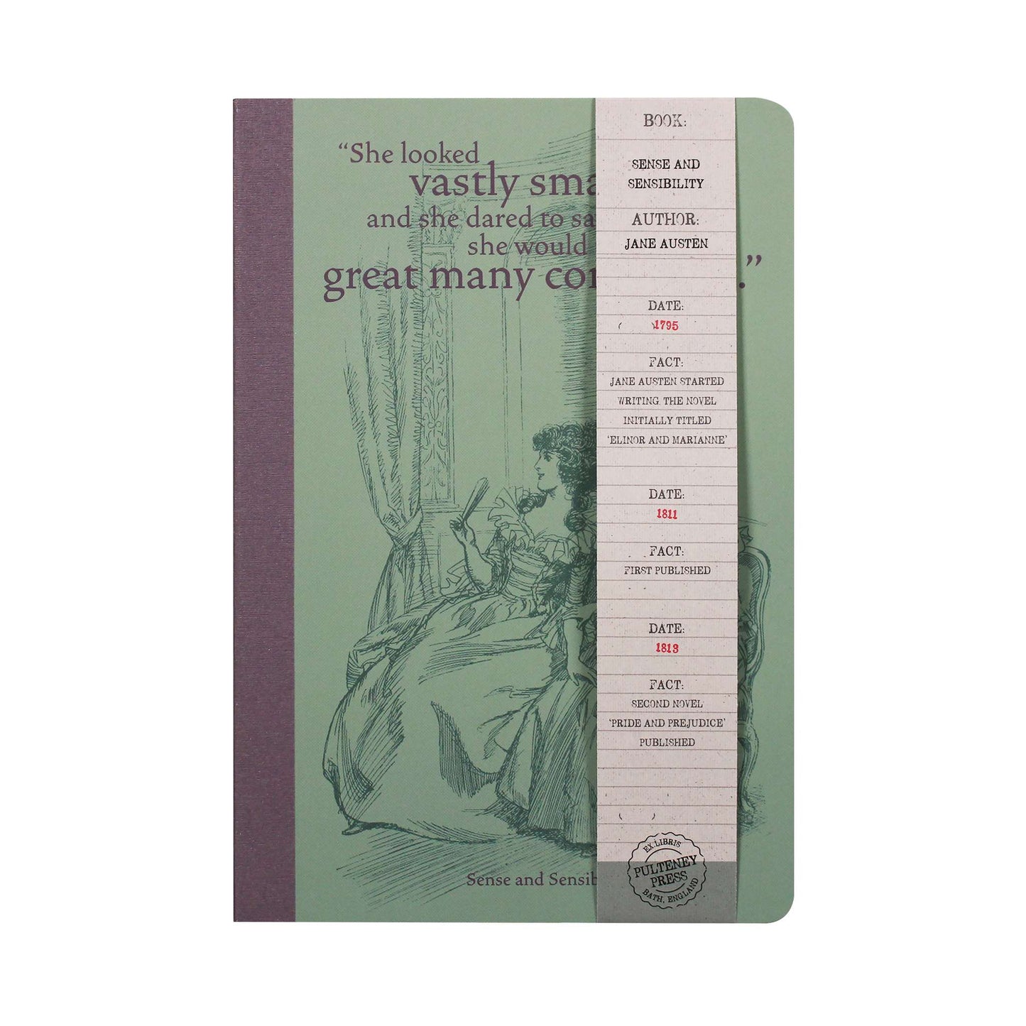 Notebook Jane Austen Sense and Sensibility Literary
