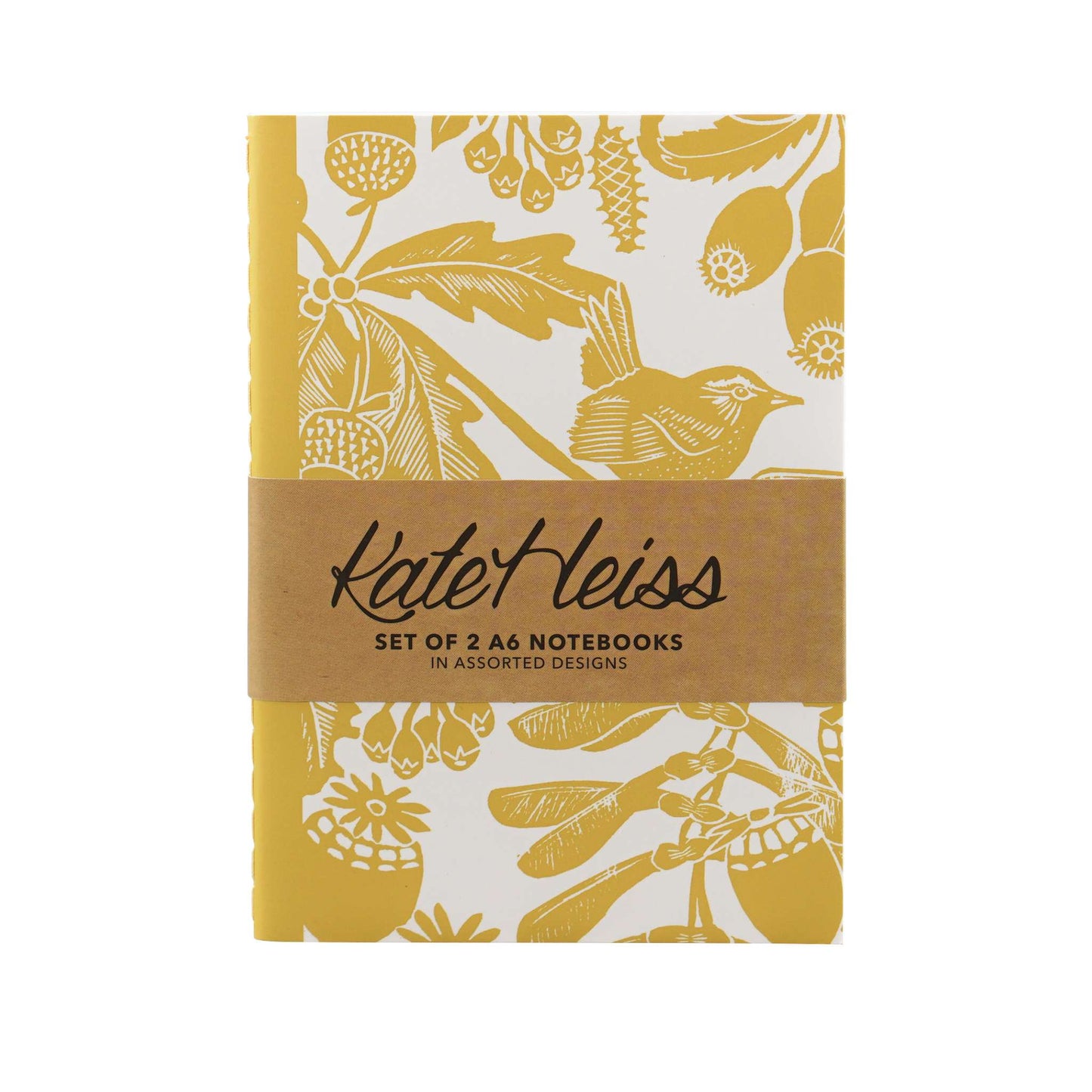 A6 Notebooks Set of 2 - Kate Heiss (Powder Blue/Mustard)