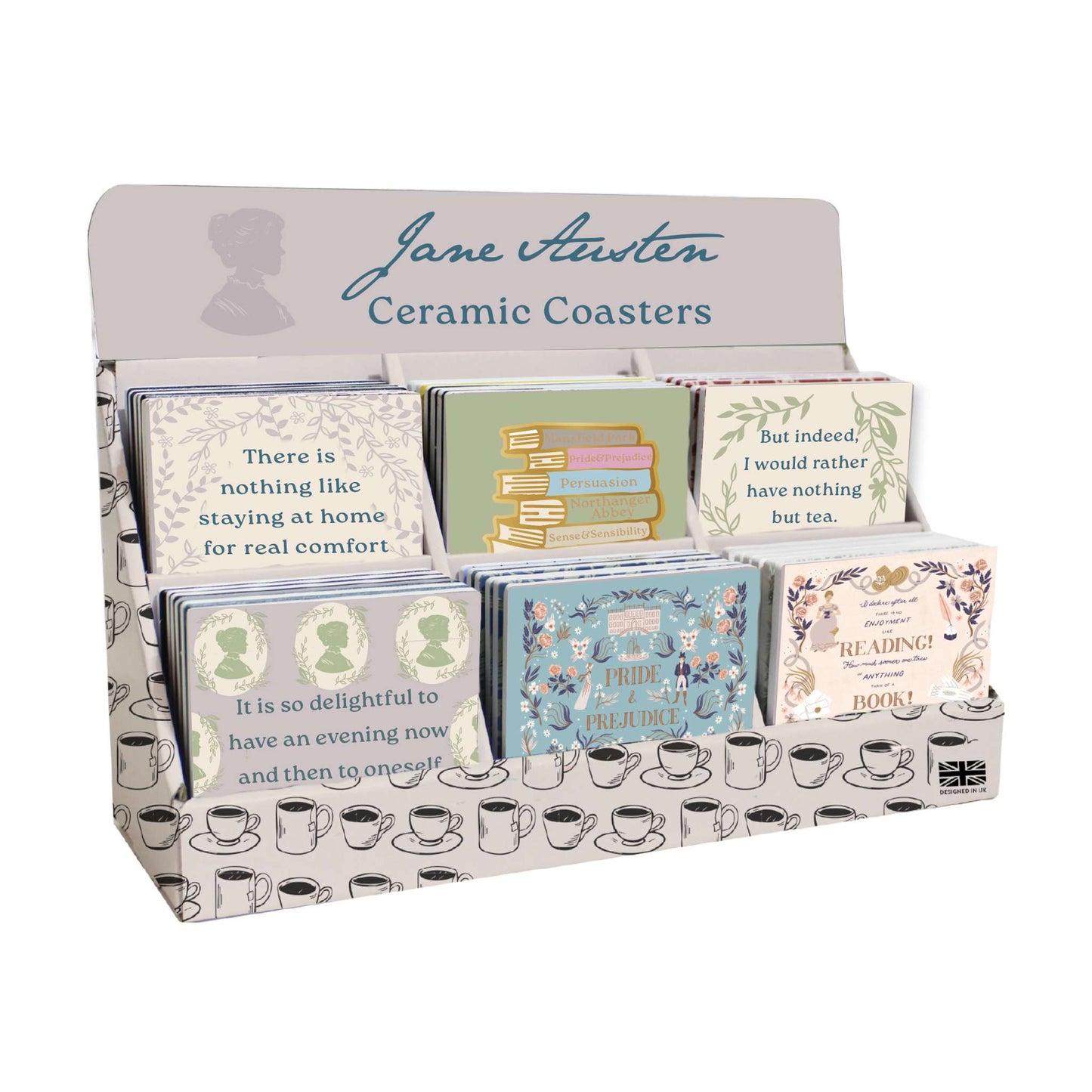 Counter Top Display  Coasters - Coaster Jane Austen