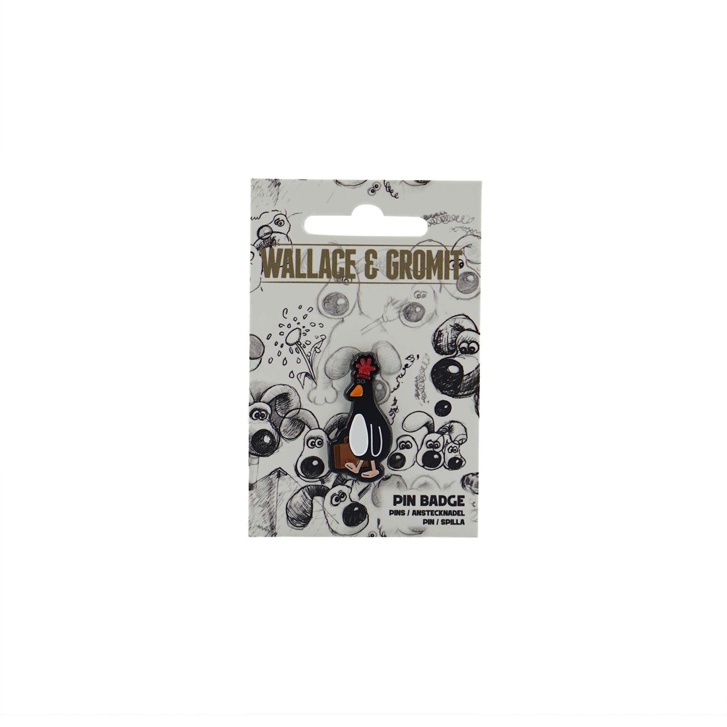Wallace & Gromit (Feathers) Pin Badge