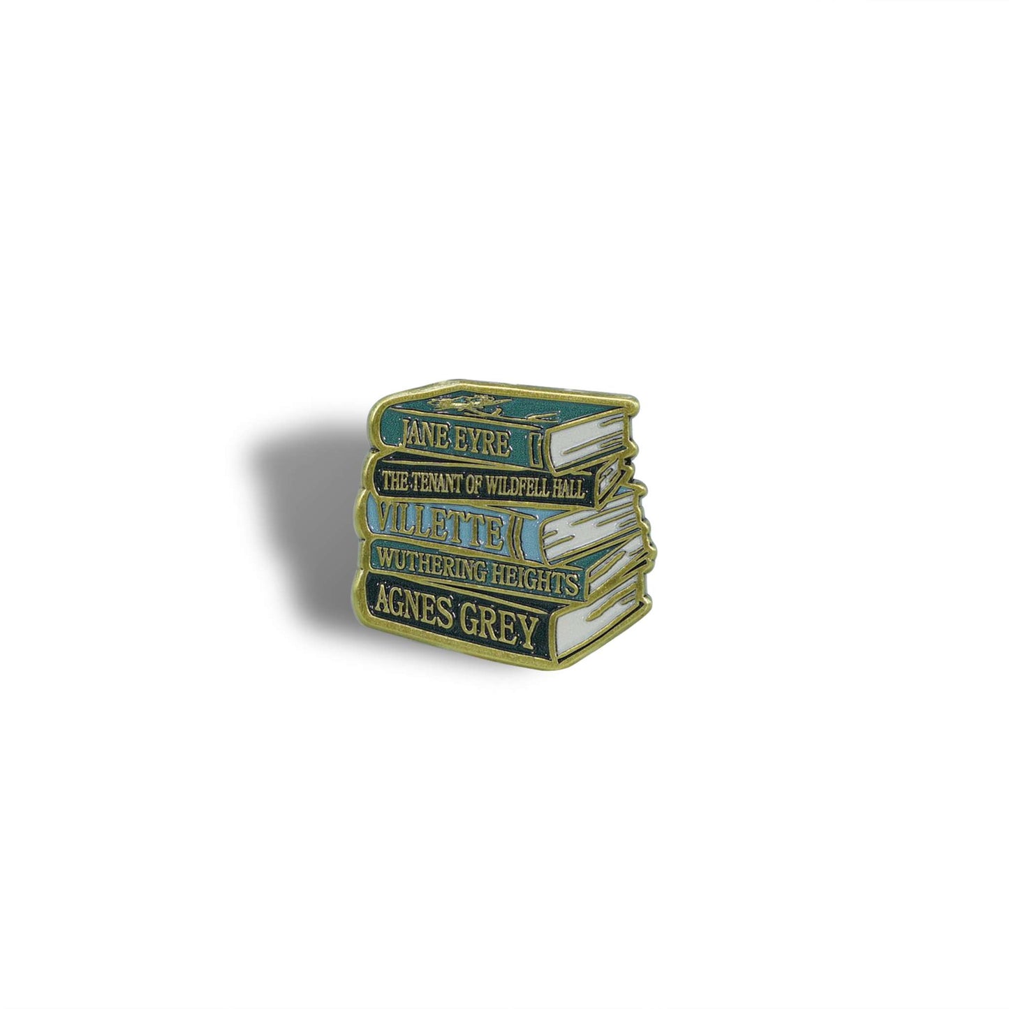 Bronte Sisters Pin Badge Book Stack