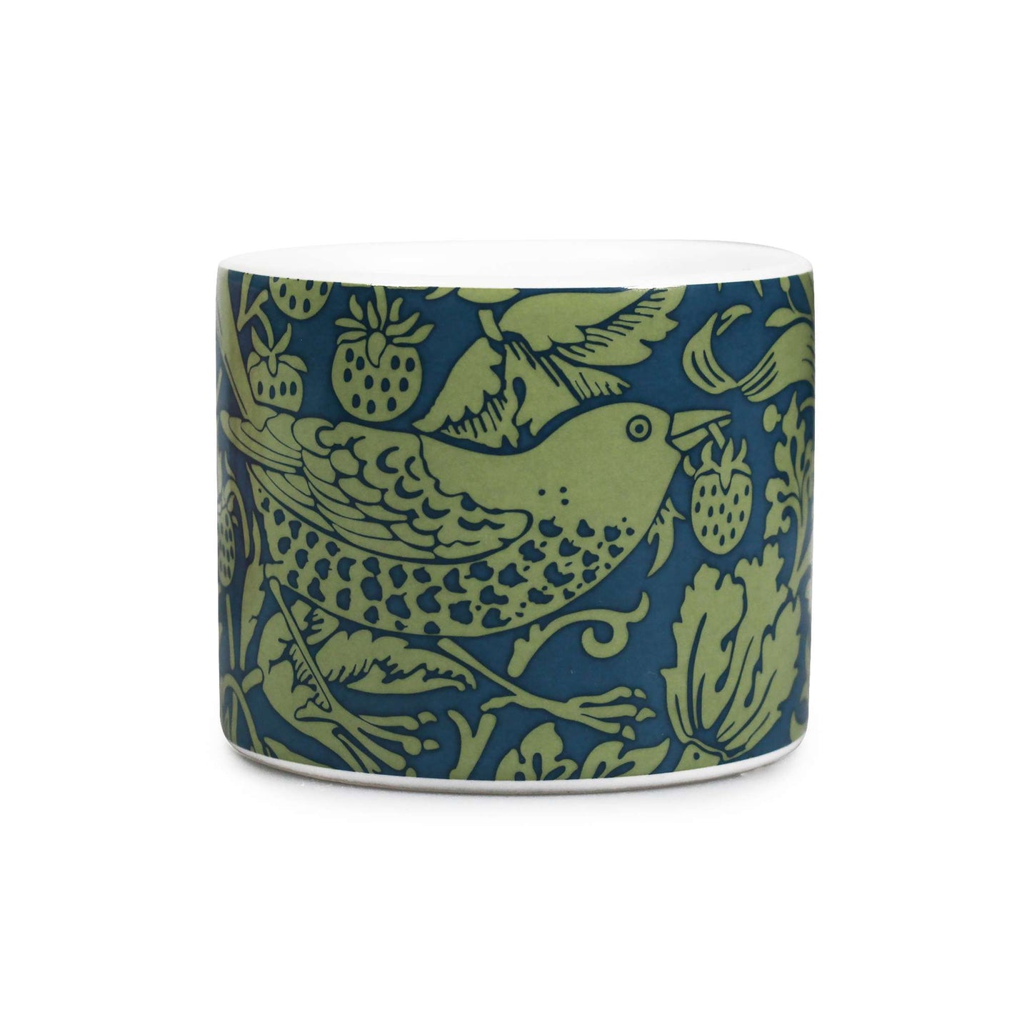 William Morris Plant Pot – Strawberry Thief Sage Green