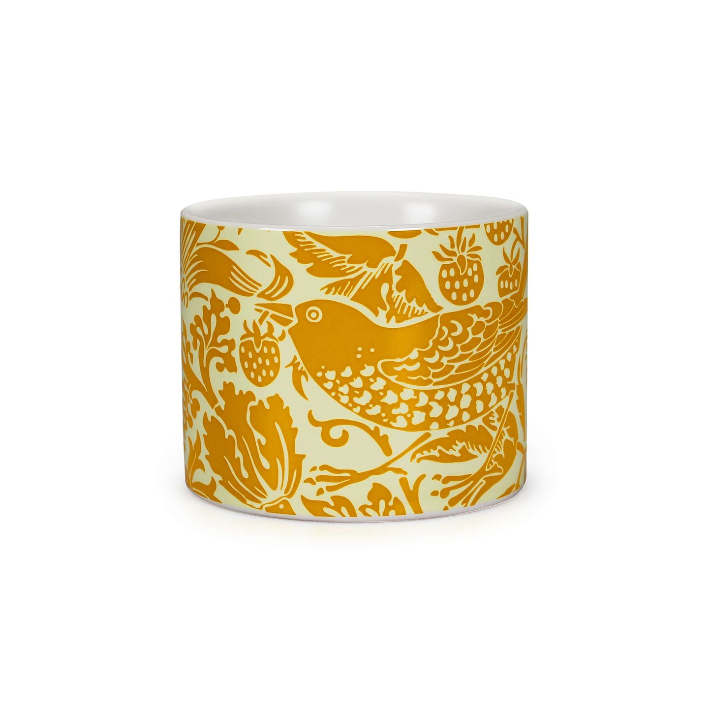 William Morris Plant Pot – Strawberry Thief Yellow